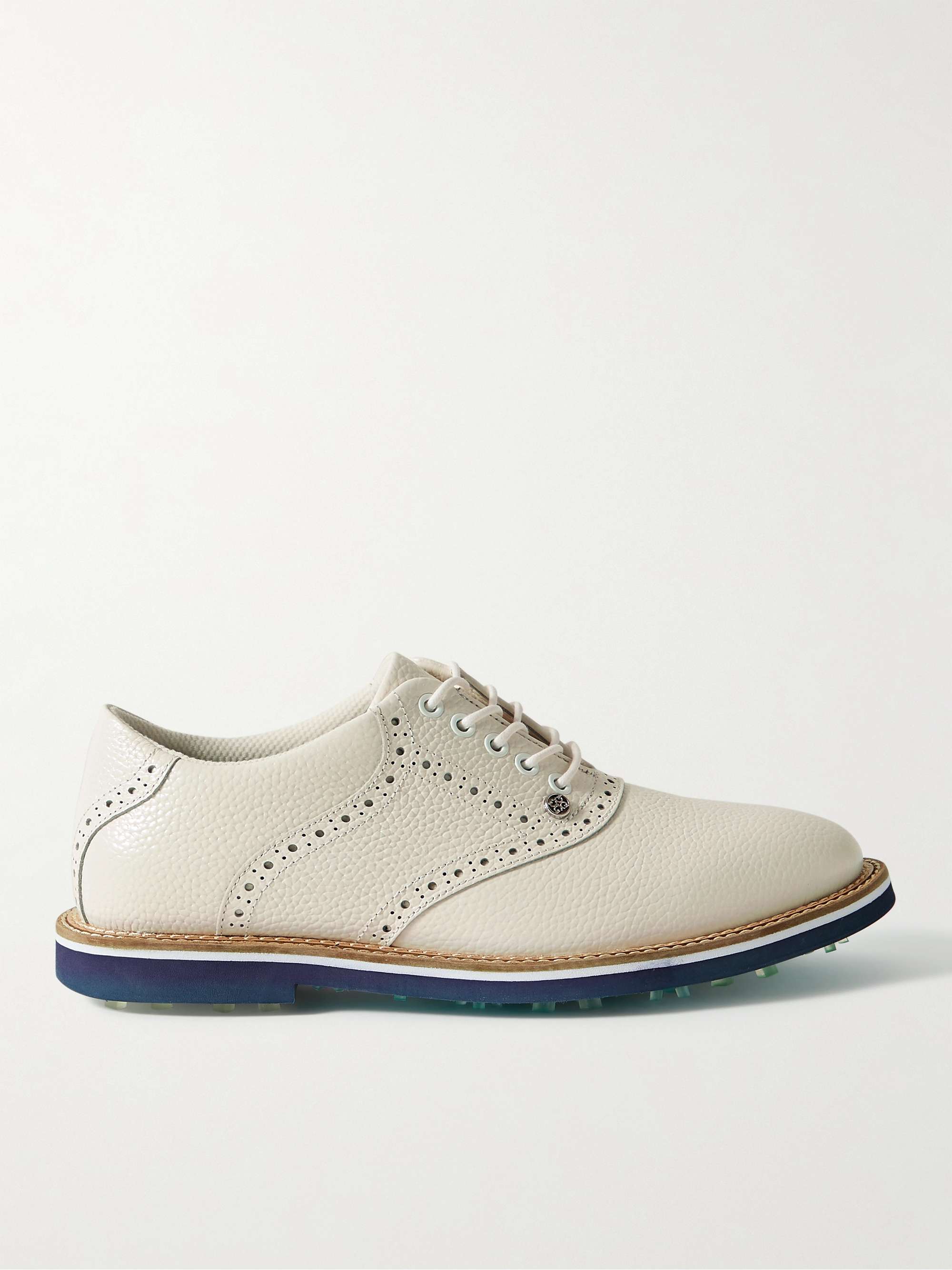 G/FORE Saddle Gallivanter Pebble-Grain Leather Golf Shoes