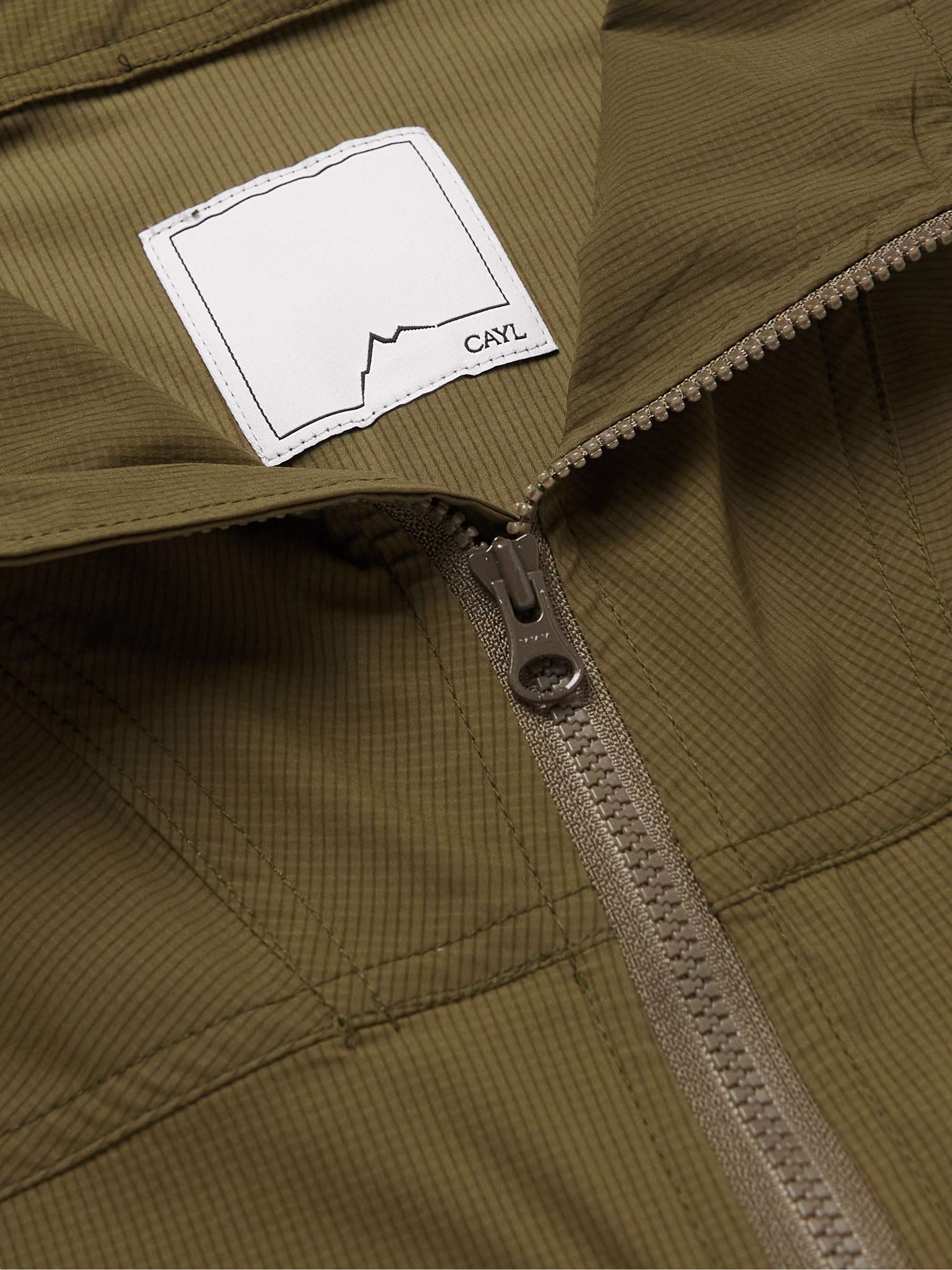 CAYL Logo-Print Stretch-Ripstop Half-Zip Jacket