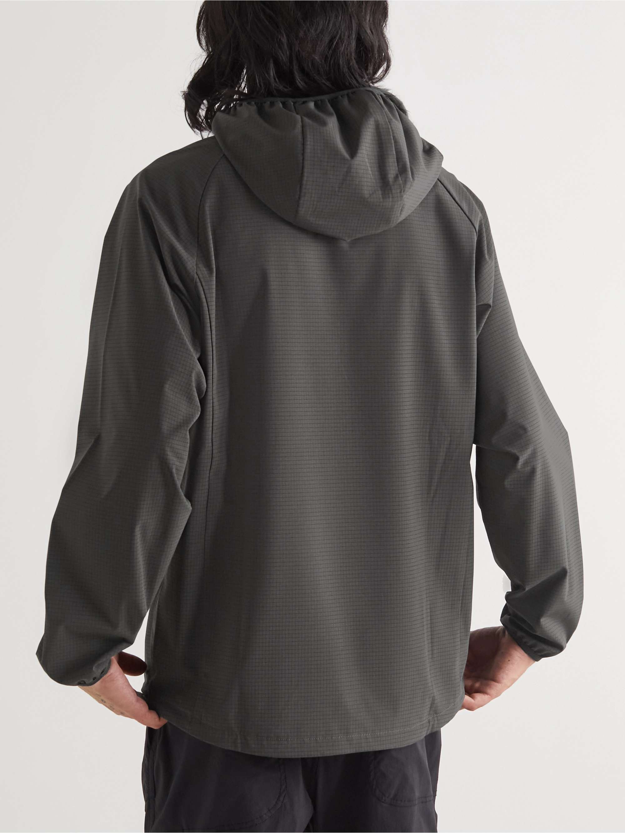 CAYL Flow Logo-Print Ripstop Half-Zip Hooded Jacket