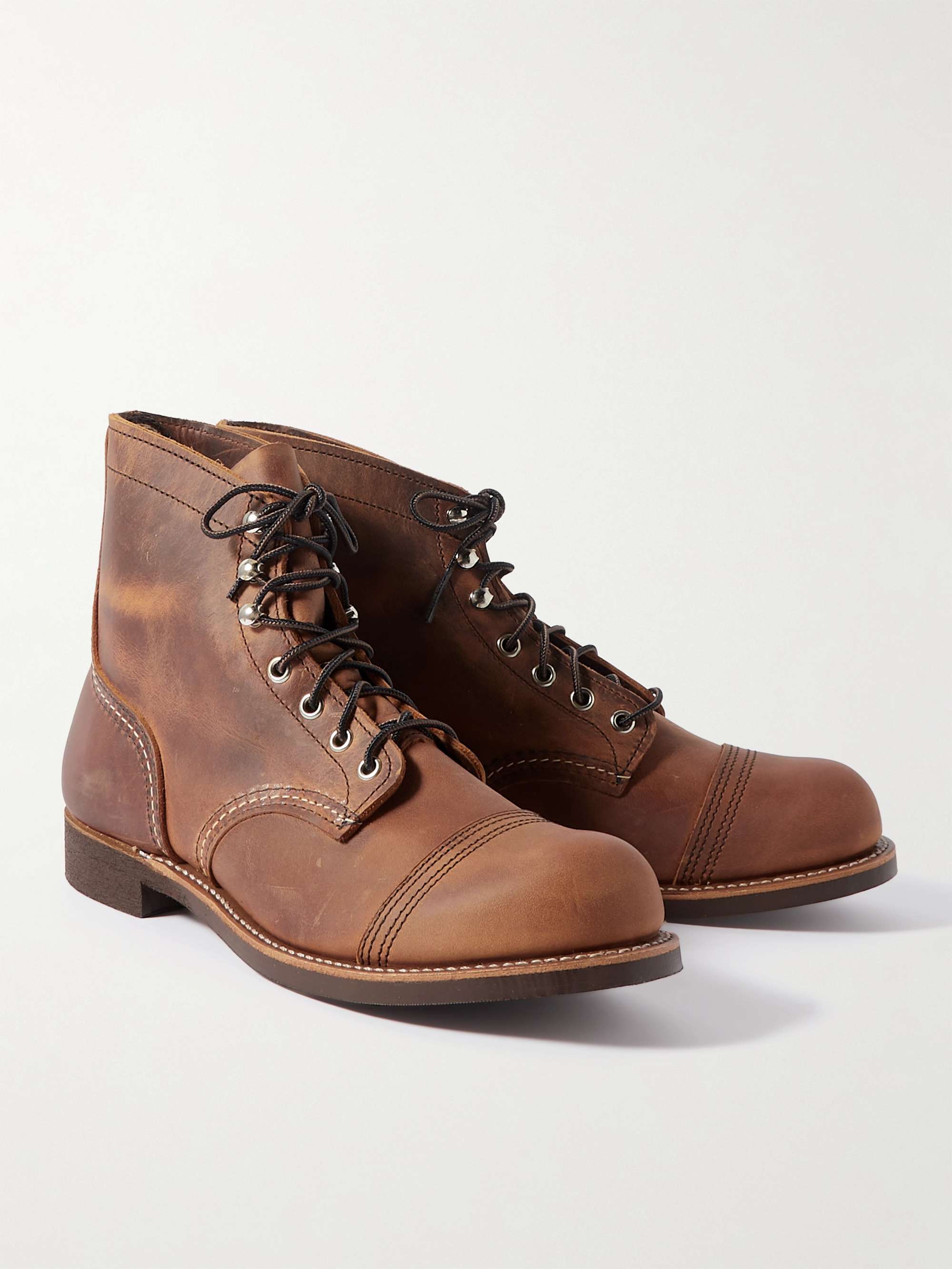 RED WING SHOES 8085 Iron Ranger Burnished-Leather Boots