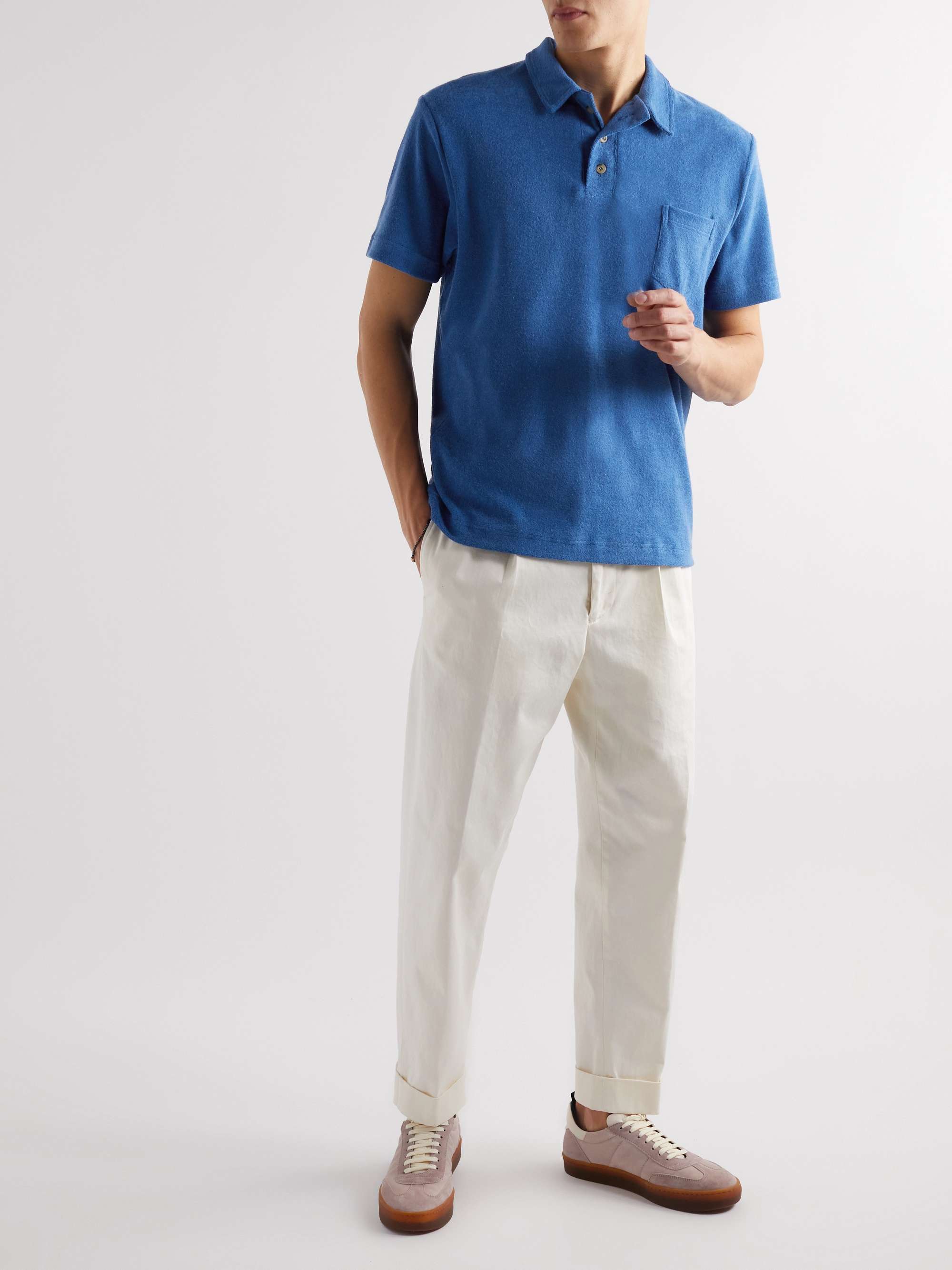 HOWLIN' Mr Fantasy Cotton-Blend Terry Polo Shirt