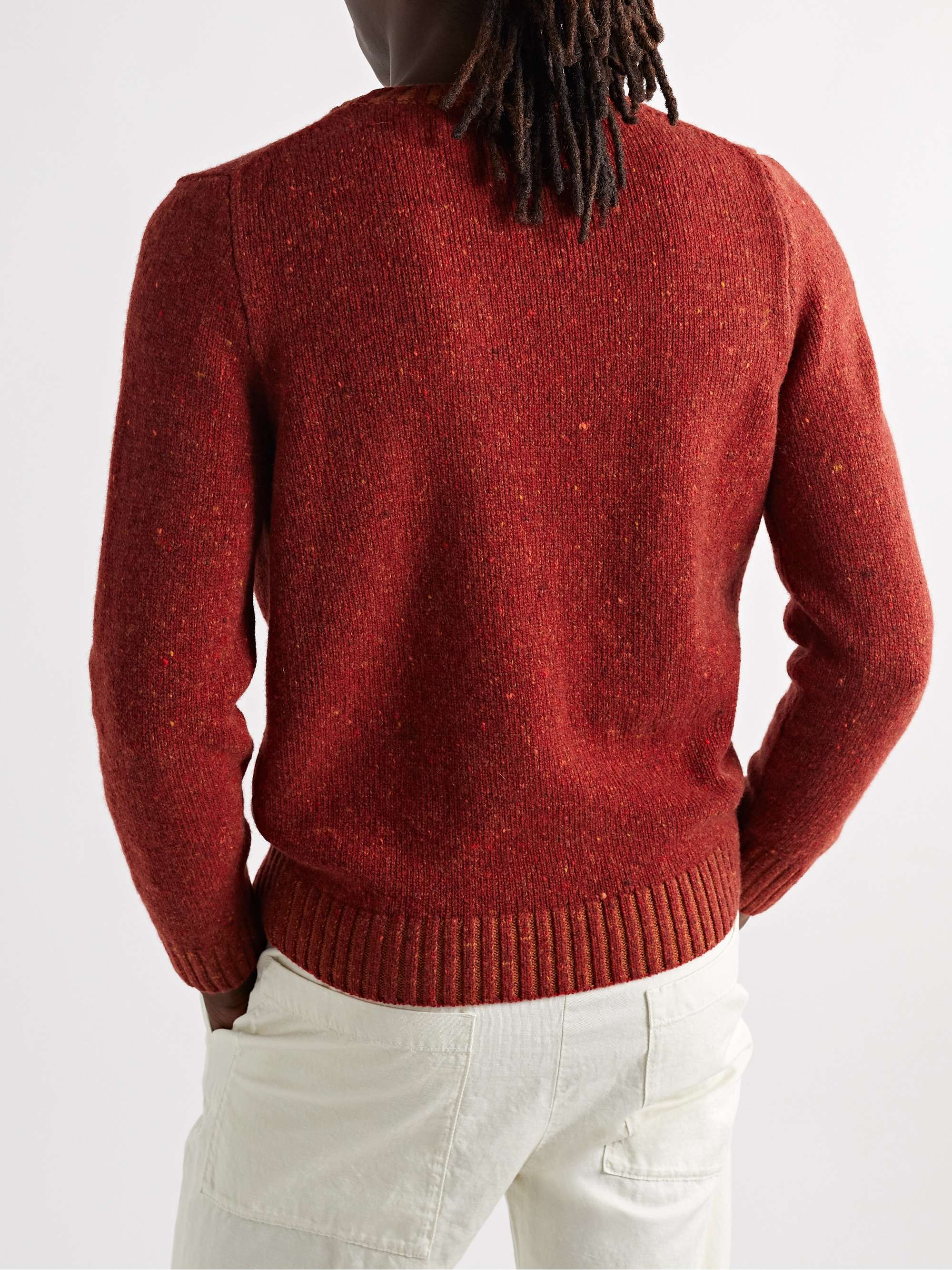 INIS MEÁIN Donegal Merino Wool and Cashmere-Blend Sweater
