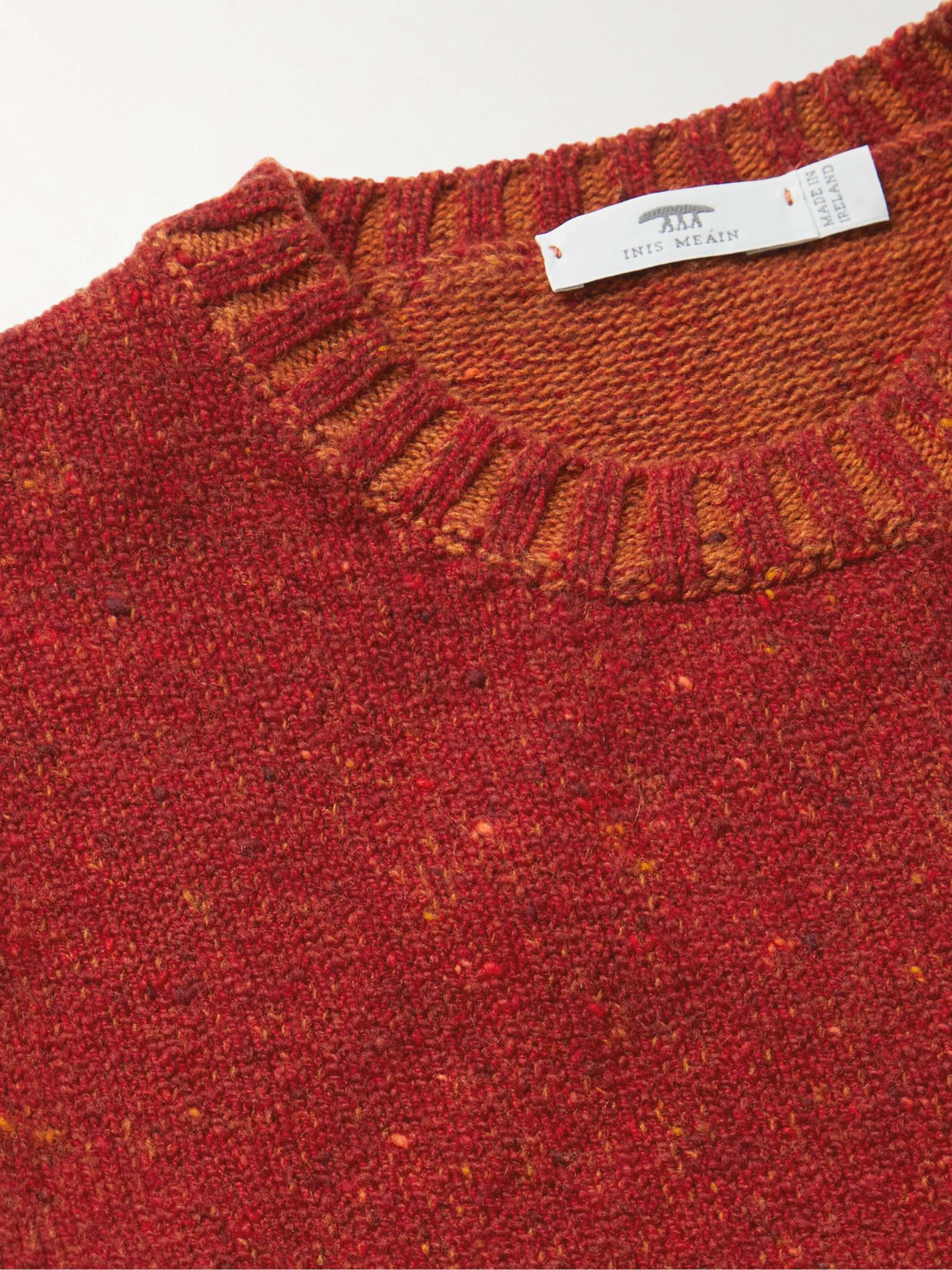 INIS MEÁIN Donegal Merino Wool and Cashmere-Blend Sweater