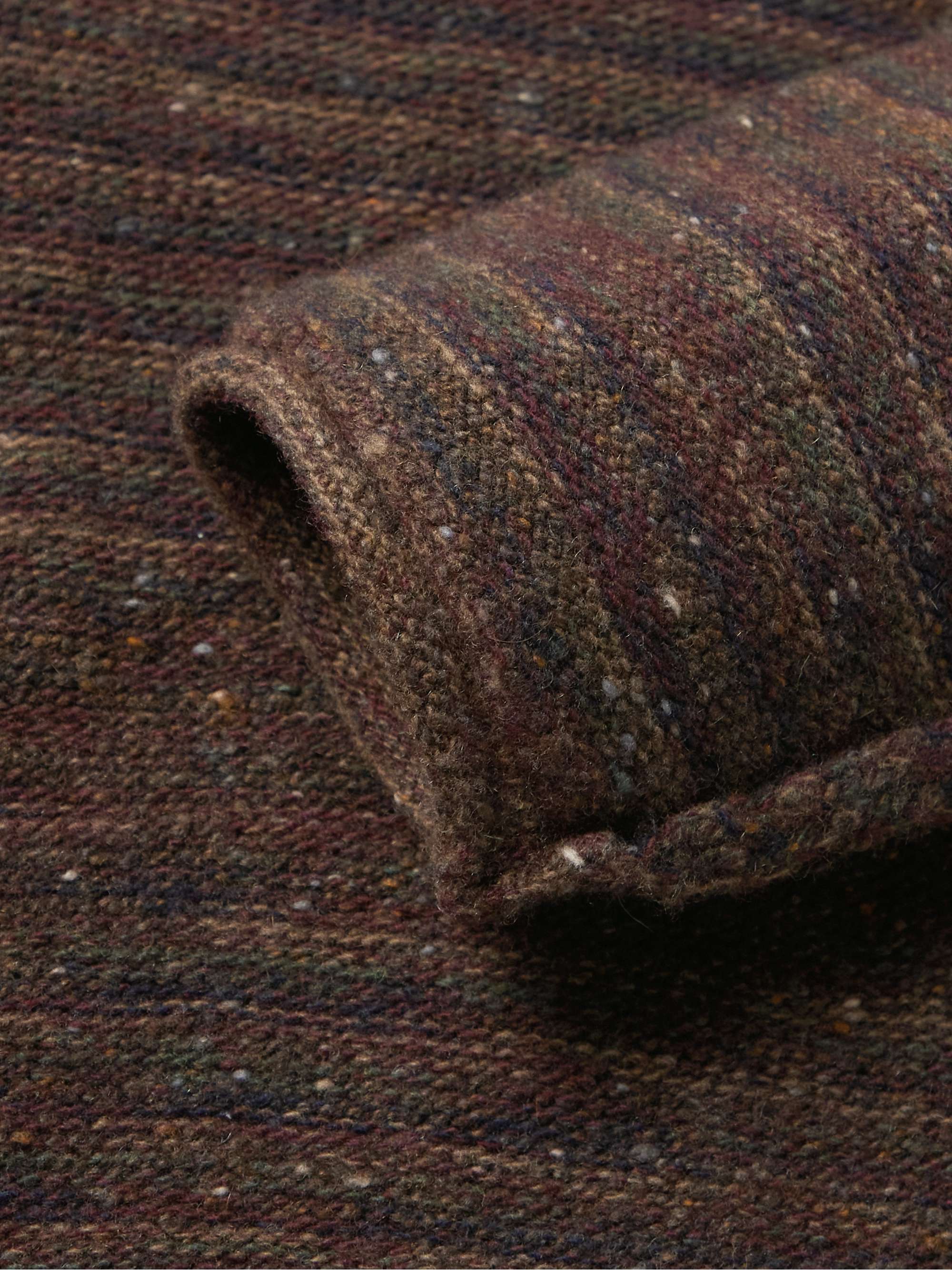 INIS MEÁIN Striped Donegal Merino Wool and Cashmere-Blend Sweater