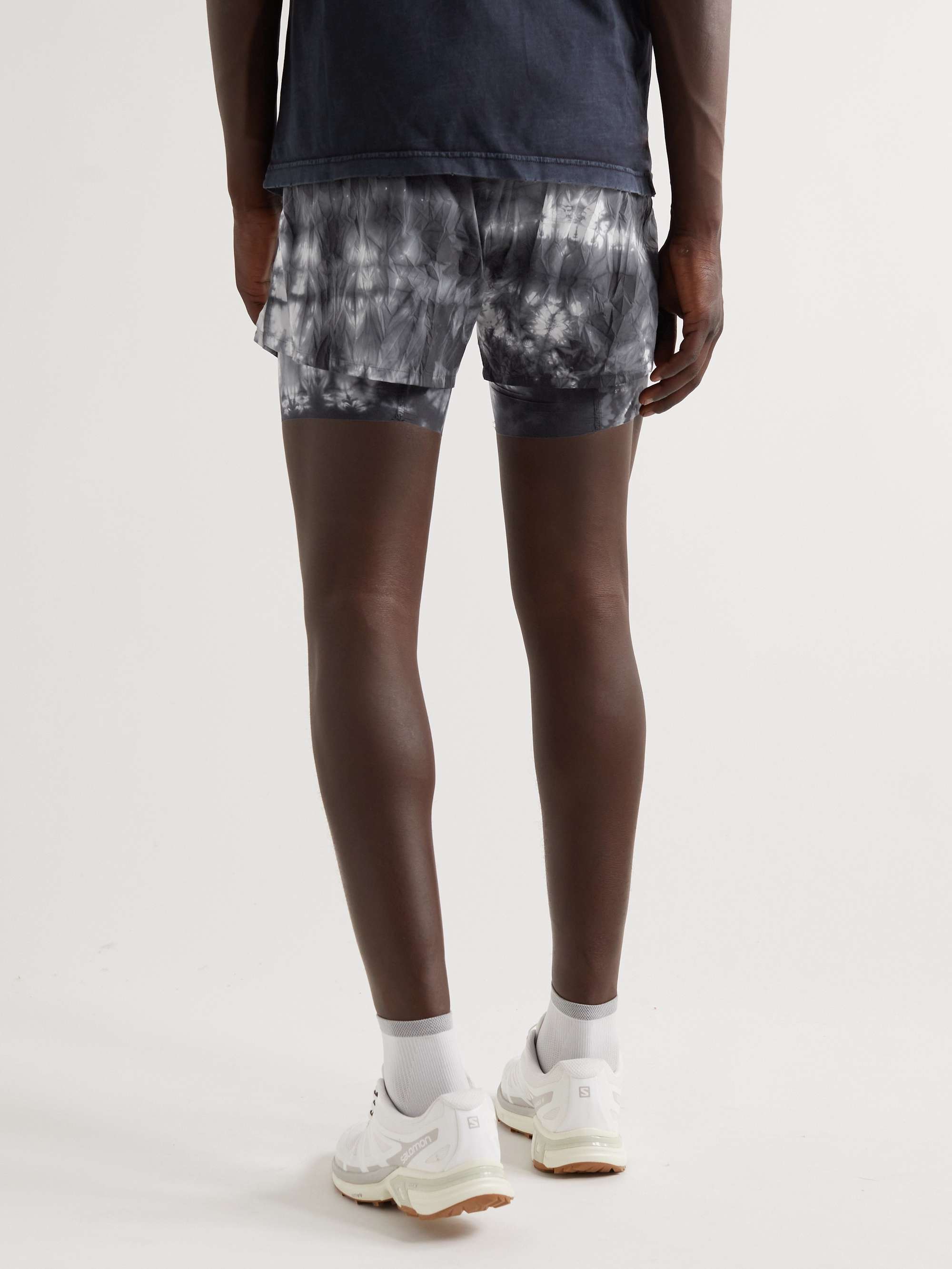 SATISFY Layered Tie-Dyed TechSilk Shorts