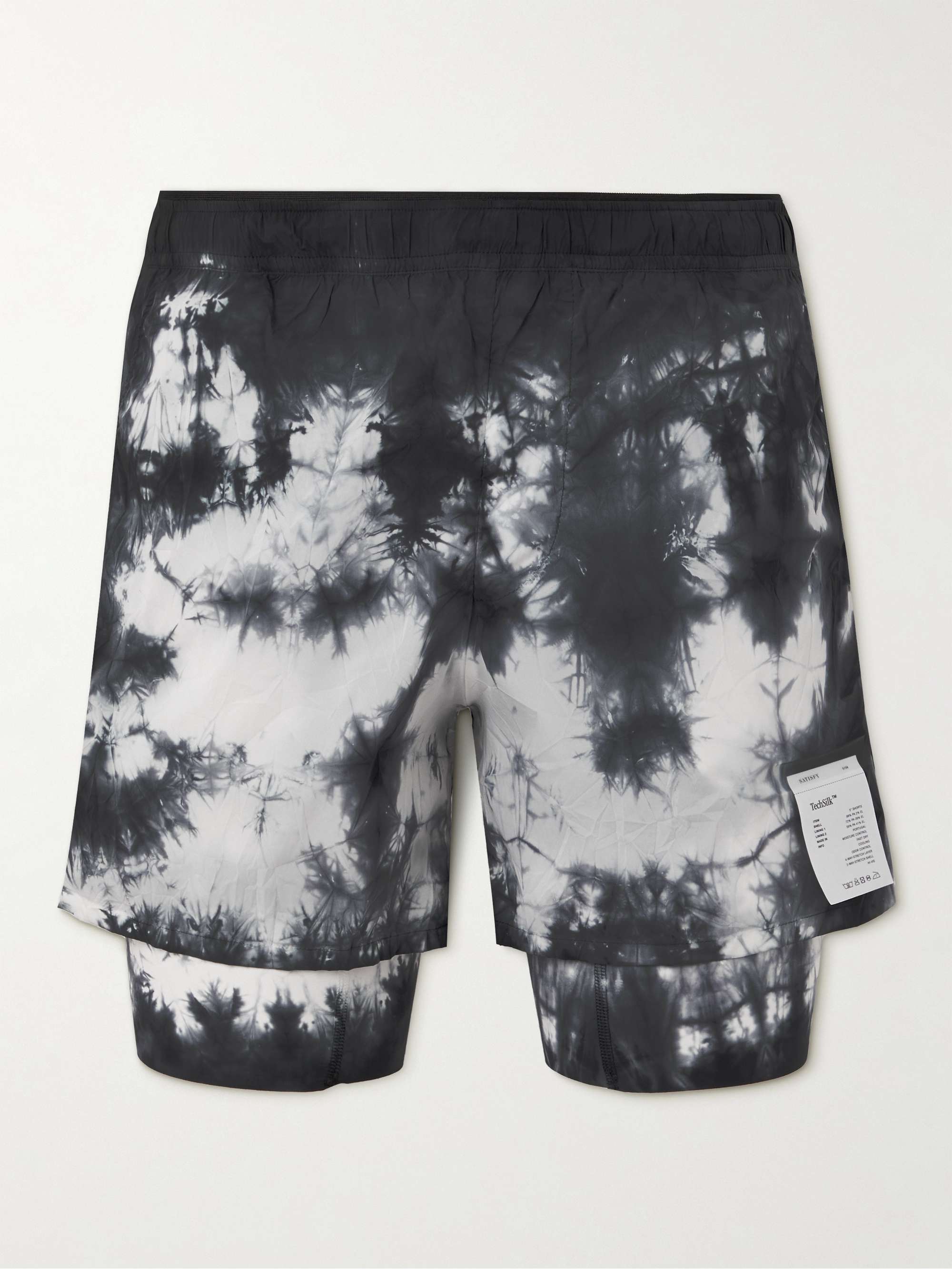 SATISFY Layered Tie-Dyed TechSilk Shorts