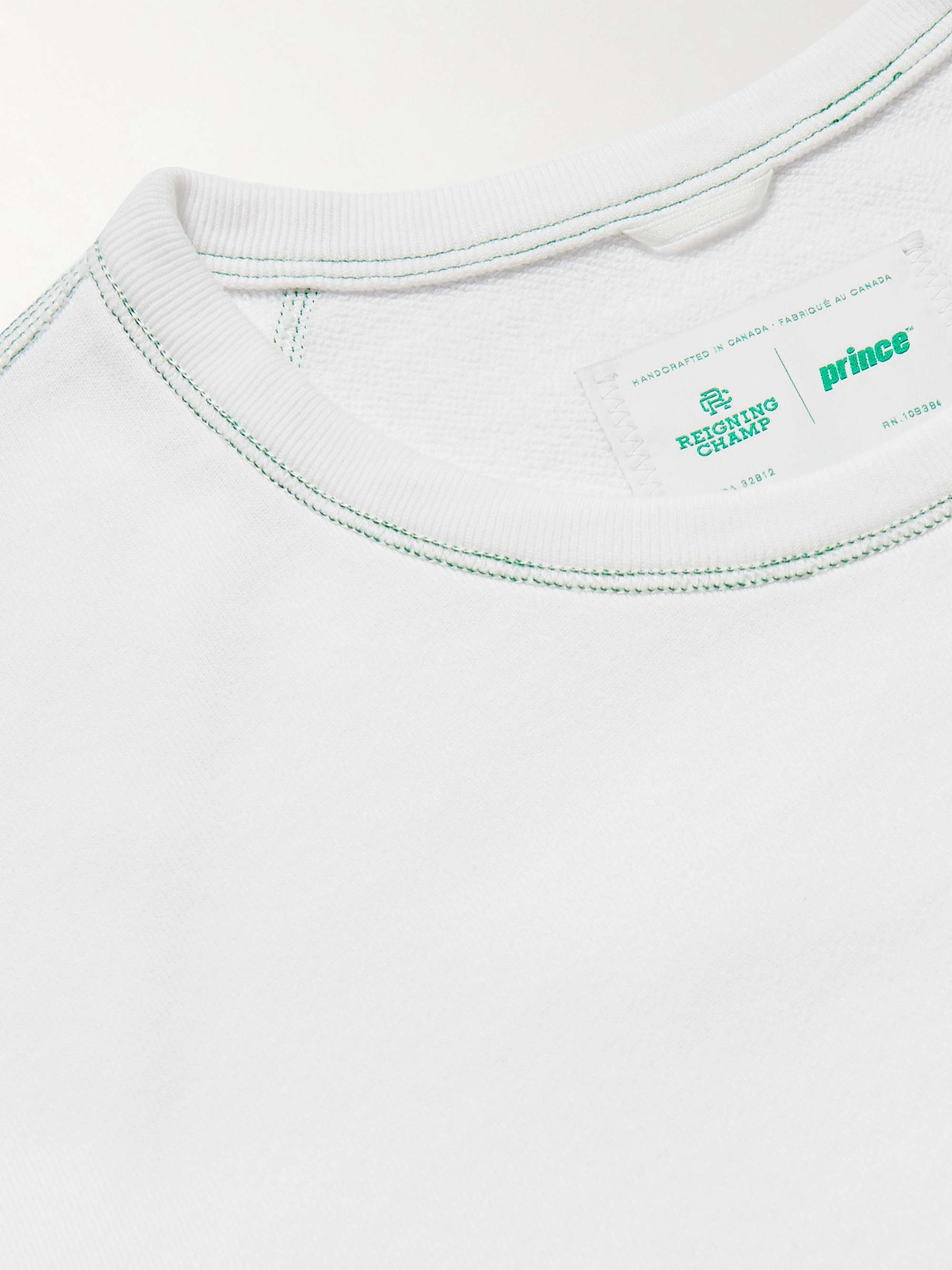 REIGNING CHAMP + Prince Logo-Print Loopback Cotton-Jersey Tennis Sweatshirt