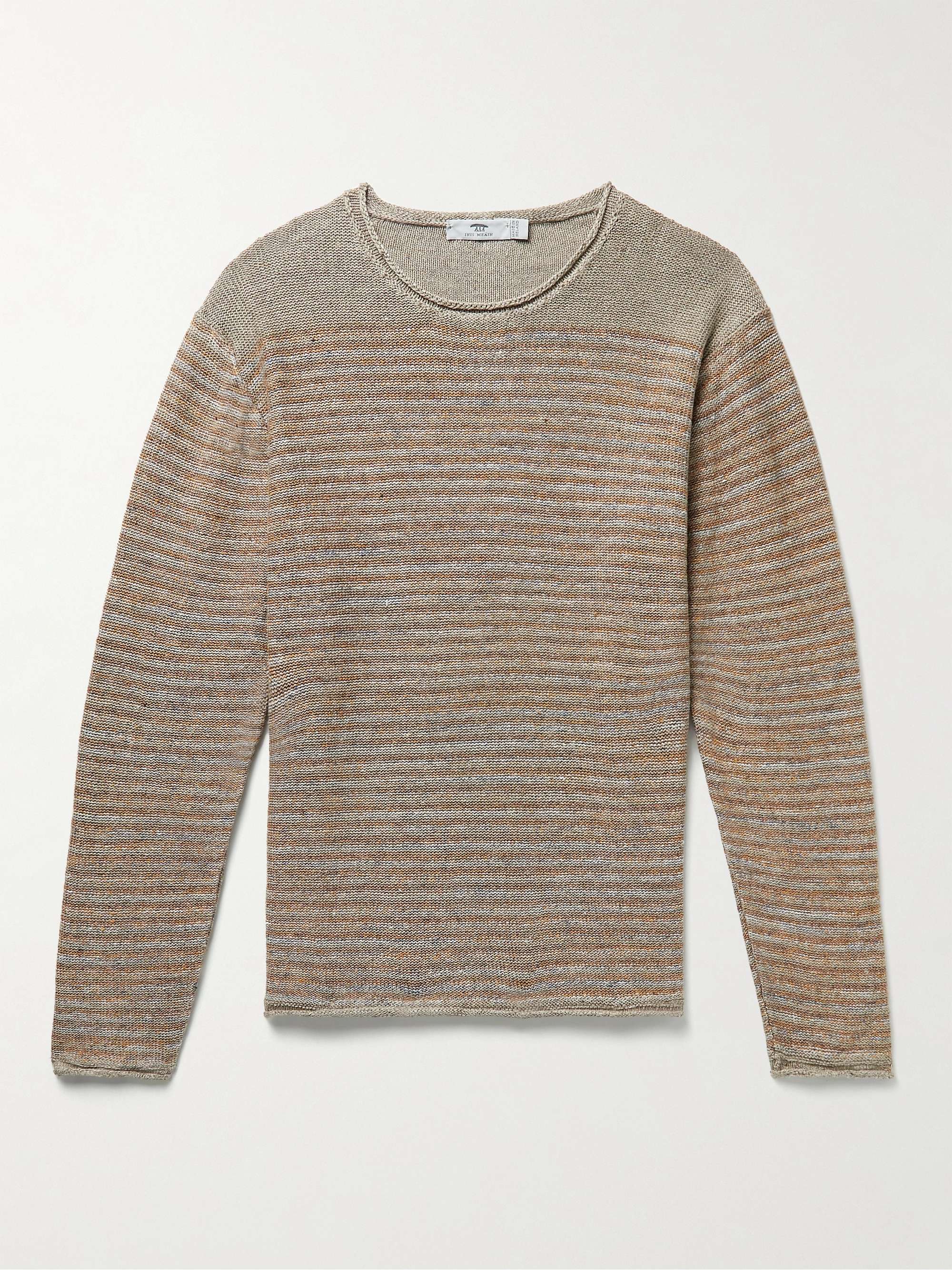 INIS MEÁIN Striped Linen Sweater
