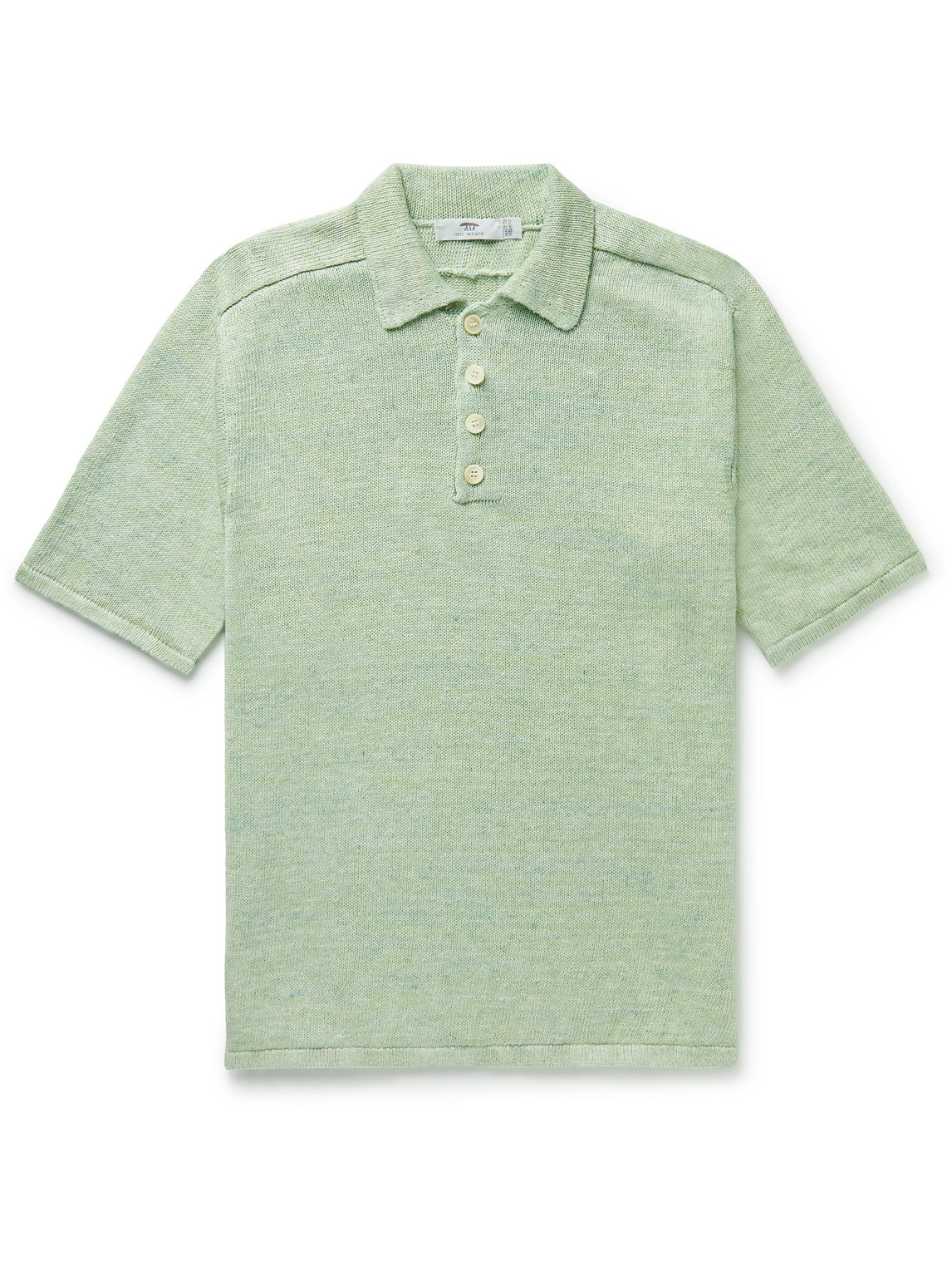 Inis Meain Donegal Linen Polo Shirt In Green | ModeSens