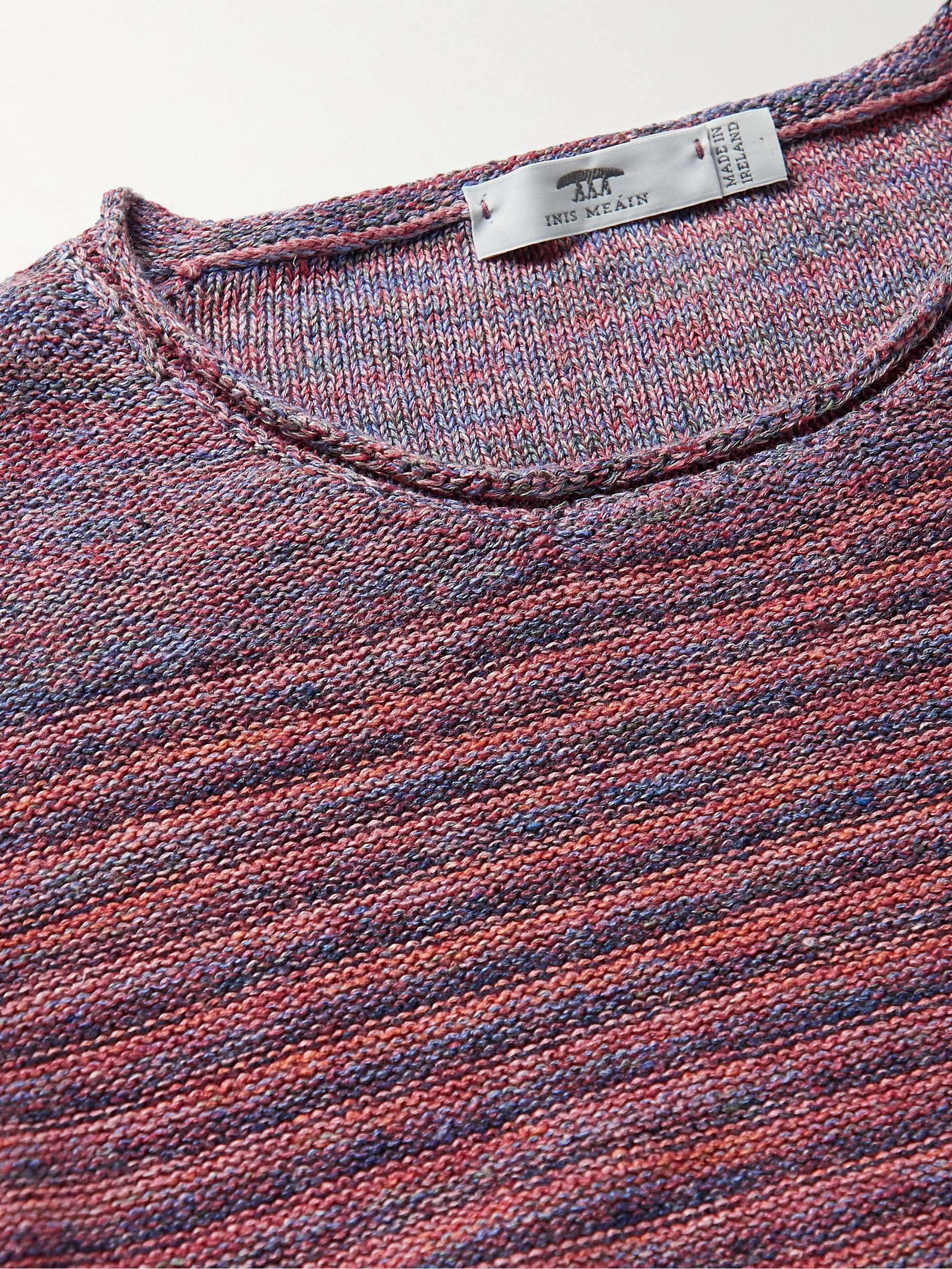 INIS MEÁIN Striped Linen Sweater