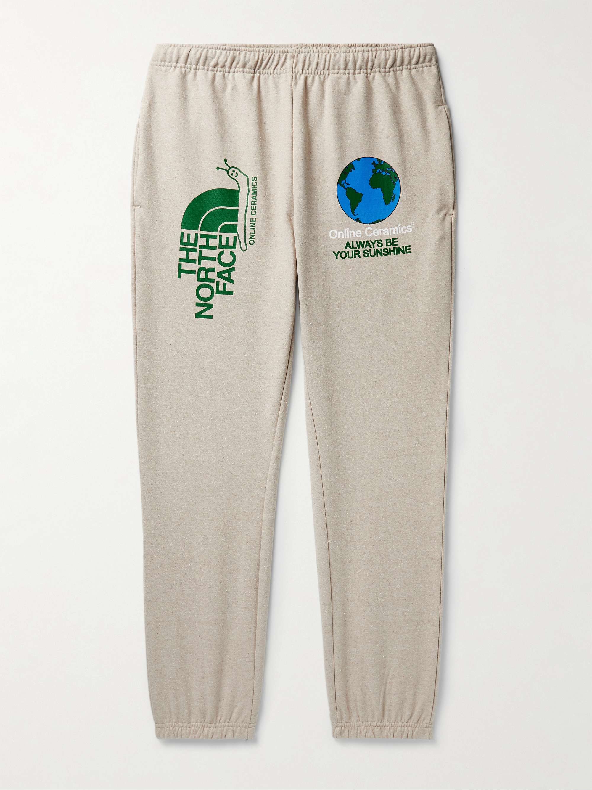 THE NORTH FACE + Online Ceramics Tapered Printed Slub Cotton-Blend Jersey Sweatpants