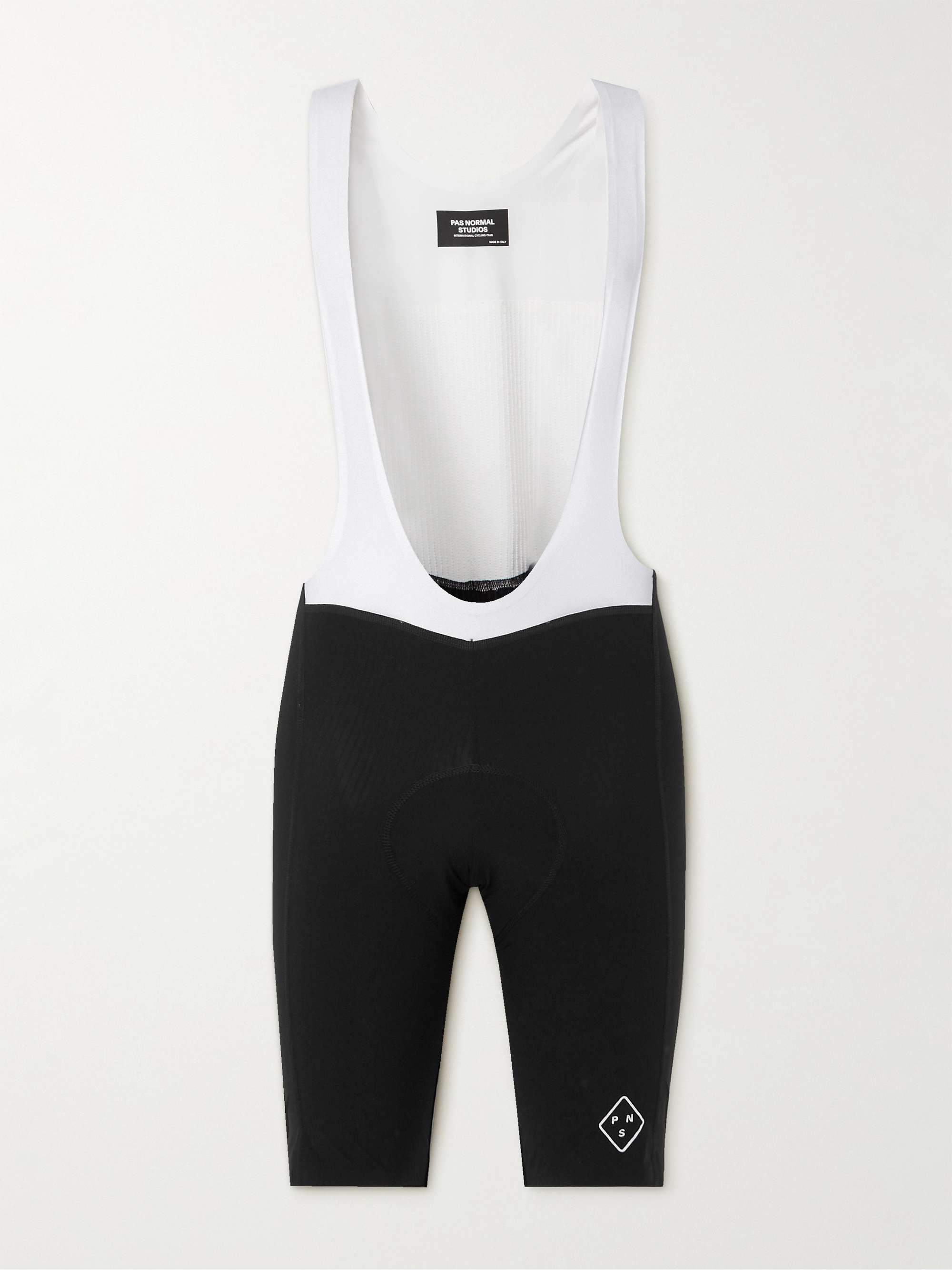 파 노말 스튜디오 사이클링 의류 PAS NORMAL STUDIOS Midsummer Solitude Logo-Print Stretch-Jersey Cycling Bib Shorts,Black