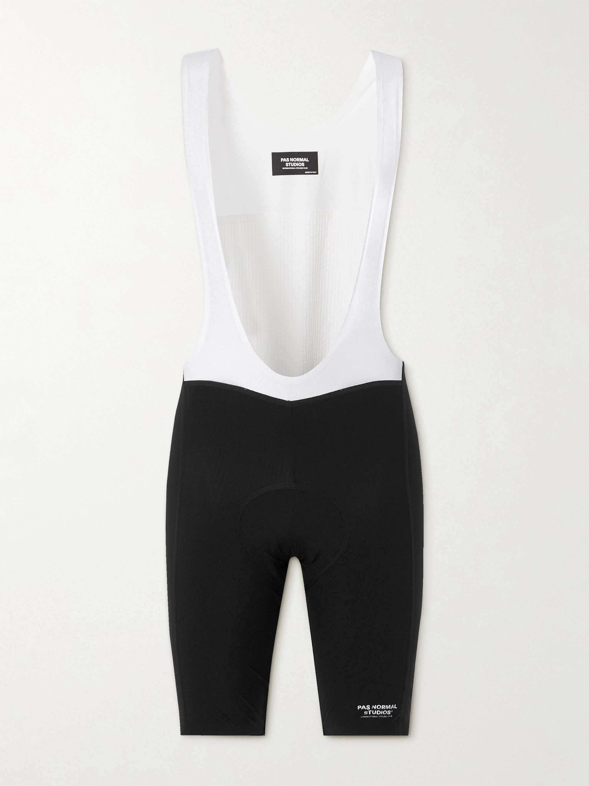 파 노말 스튜디오 사이클링 의류 PAS NORMAL STUDIOS Solitude Logo-Print Stretch-Jersey Cycling Bib Shorts,Black