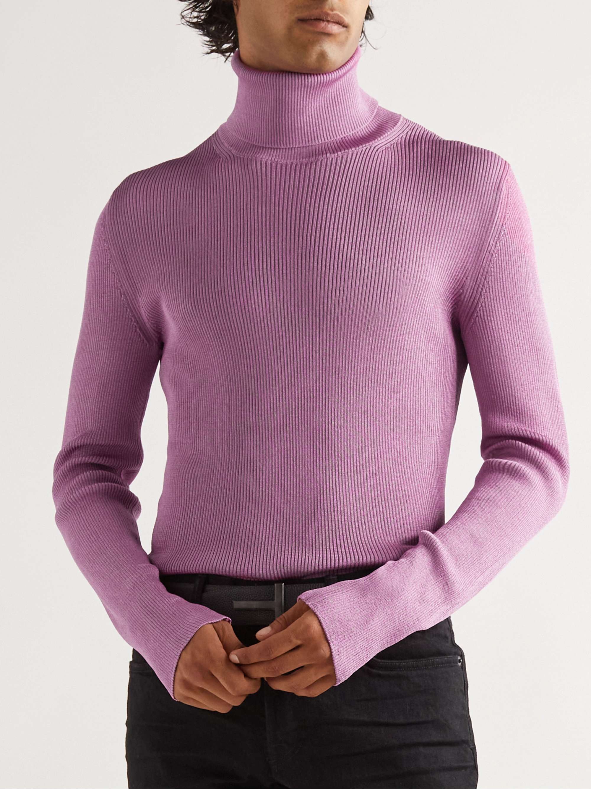 TOM FORD Ribbed Silk Sweater