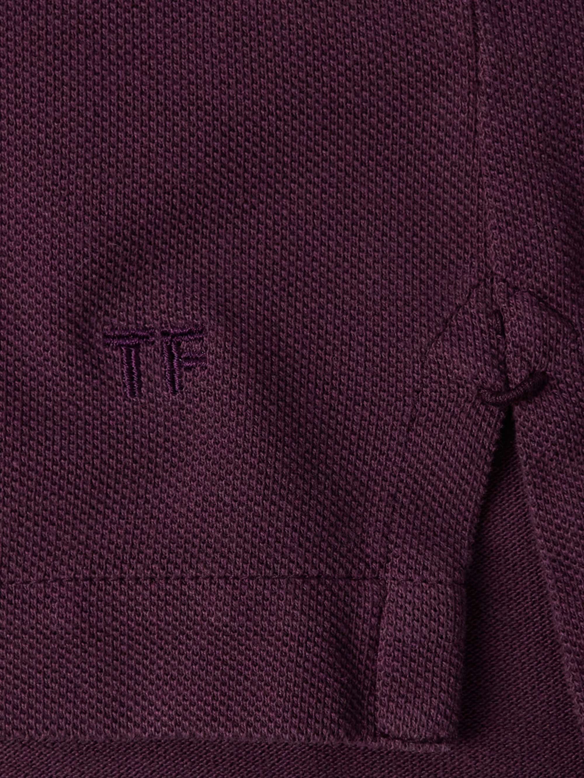 TOM FORD Slim-Fit Garment-Dyed Cotton-Piqué Polo Shirt