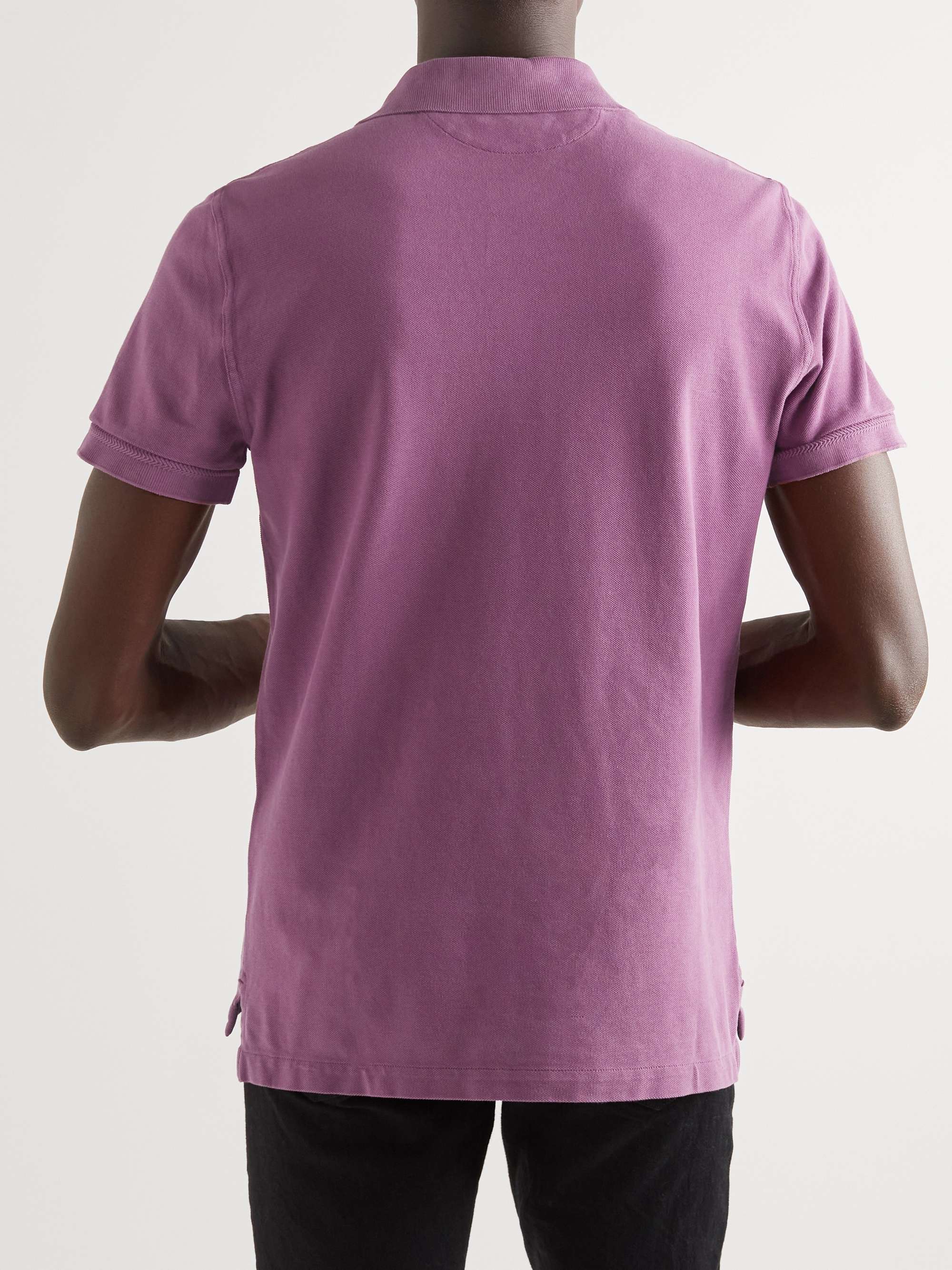 TOM FORD Slim-Fit Garment-Dyed Cotton-Piqué Polo Shirt