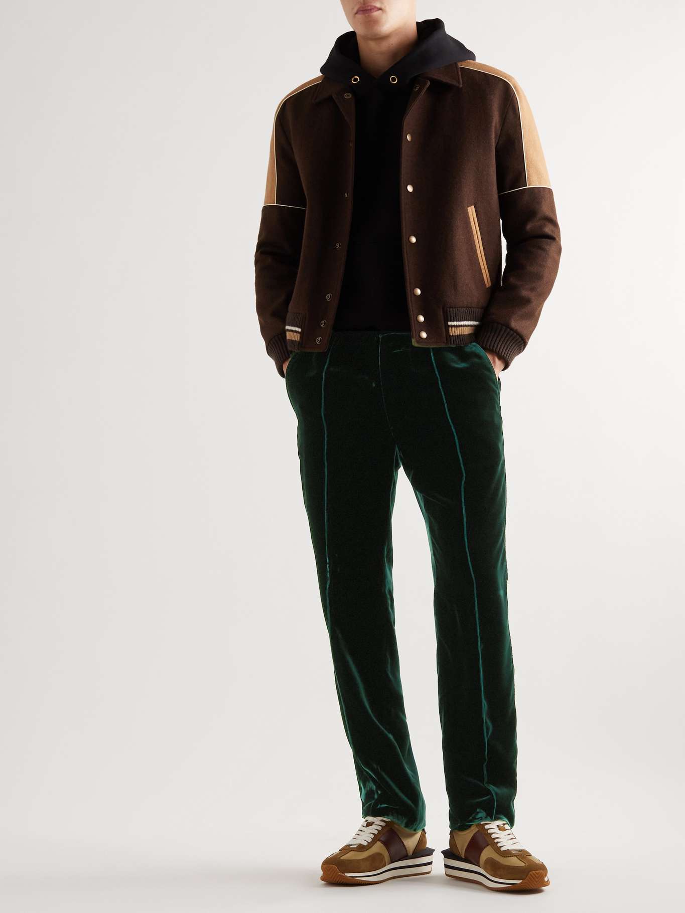 Men's luxury velvet pants from Tom Ford