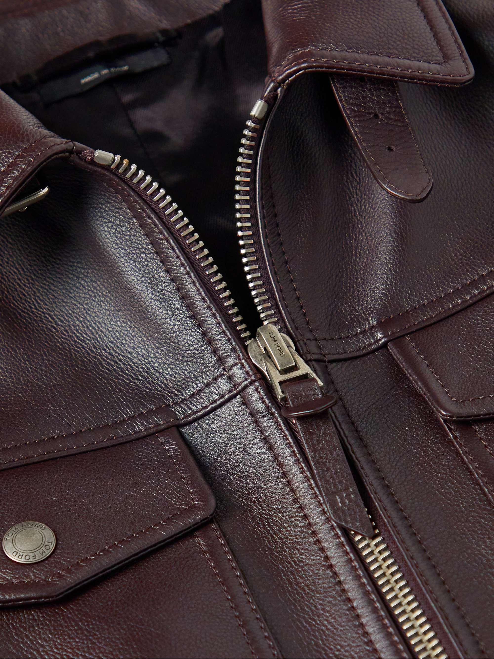 TOM FORD Full-Grain Leather Blouson Jacket