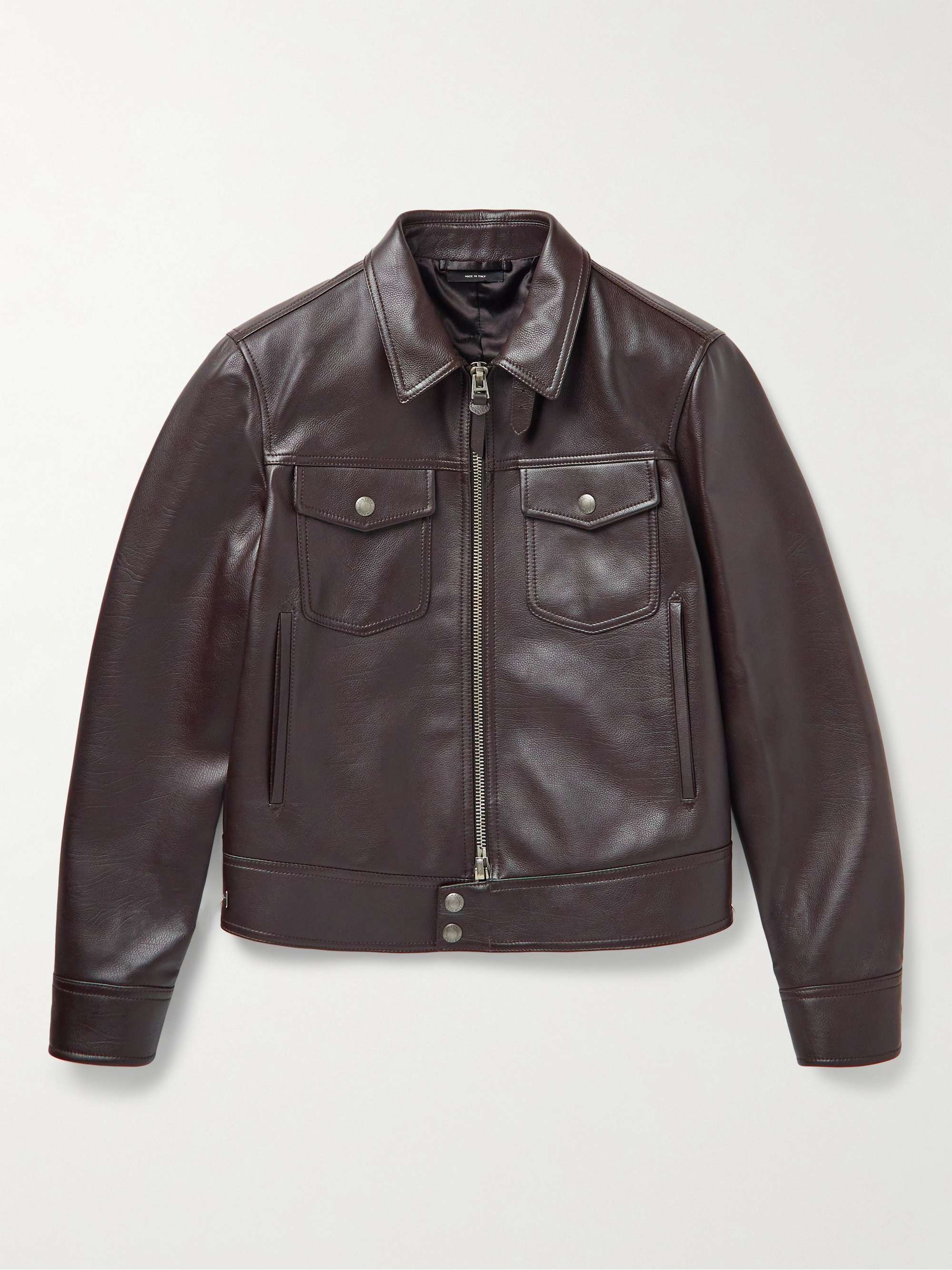 TOM FORD Full-Grain Leather Blouson Jacket