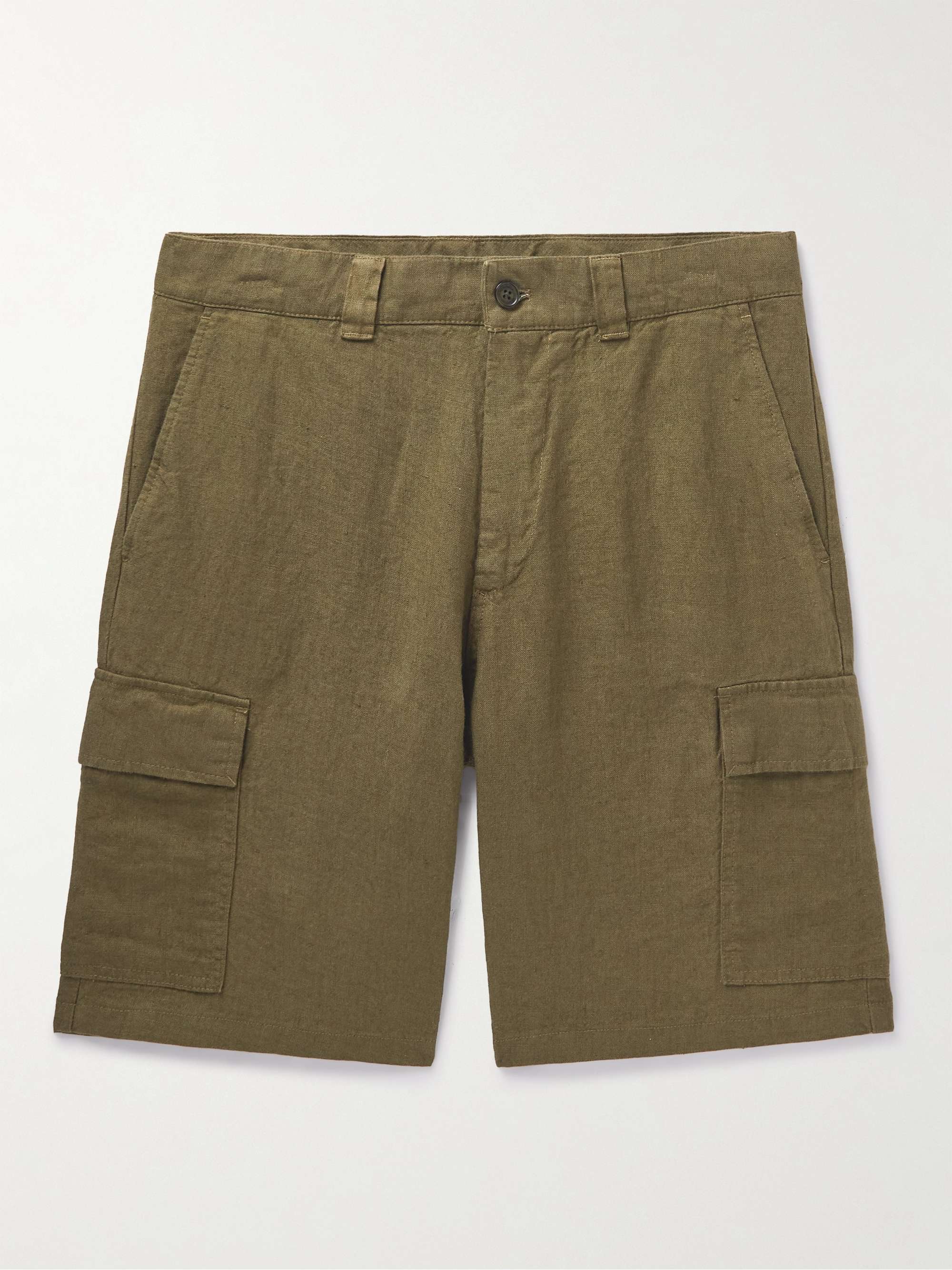 NN07 Armi Straight-Leg Linen Cargo Shorts