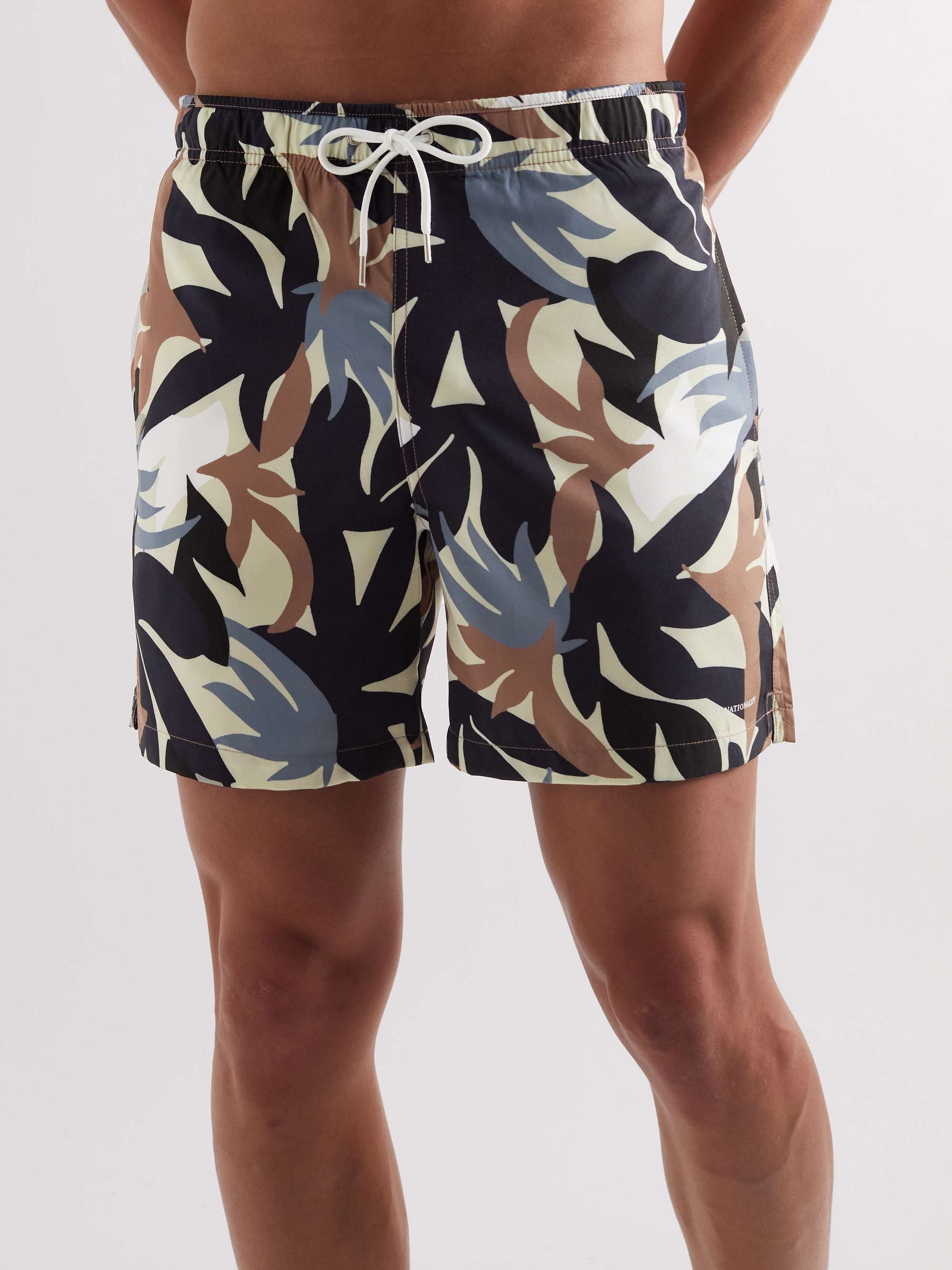 NN07 Jules Straight-Leg Mid-Length Printed Swim Shorts