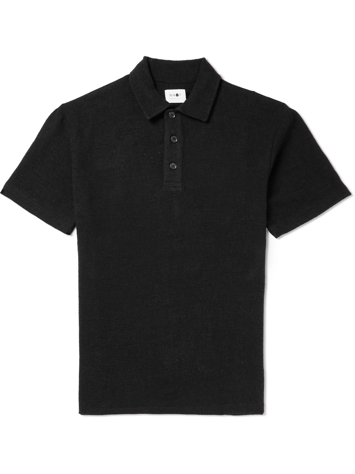 NN07 Joey Oversized Linen Bouclé-Gauze Polo Shirt