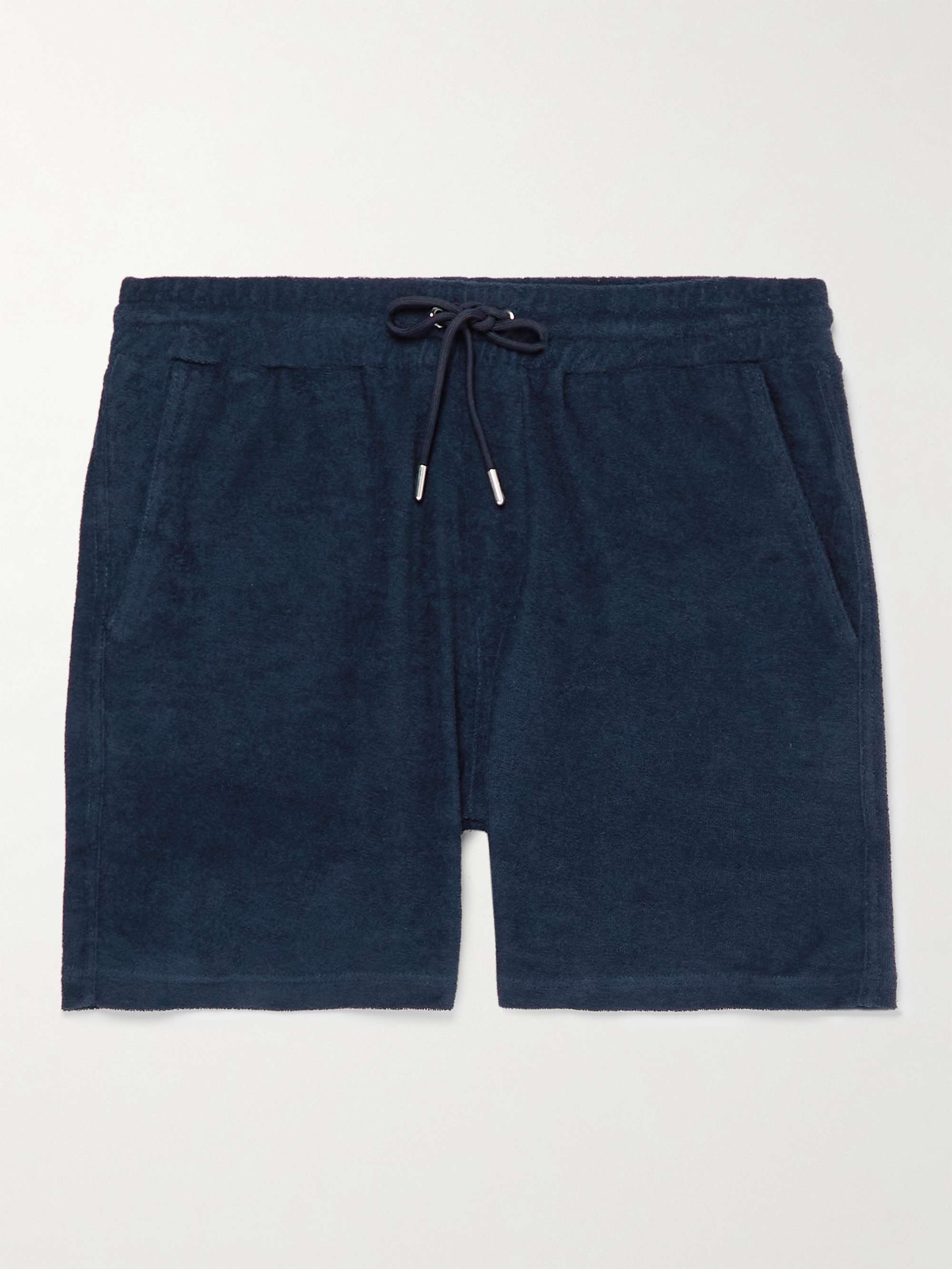 NN07 Cameron Slim-Fit Cotton-Terry Drawstring Shorts