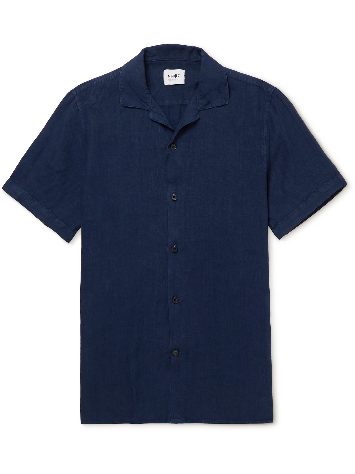 NN07 Miyagi Camp-Collar Garment-Dyed Linen Shirt