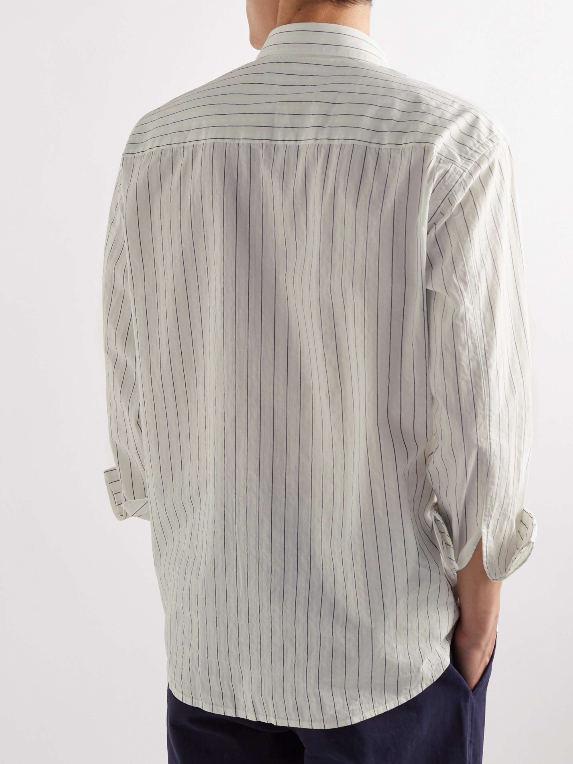 NN07 Freddy Striped Cotton-Poplin Shirt
