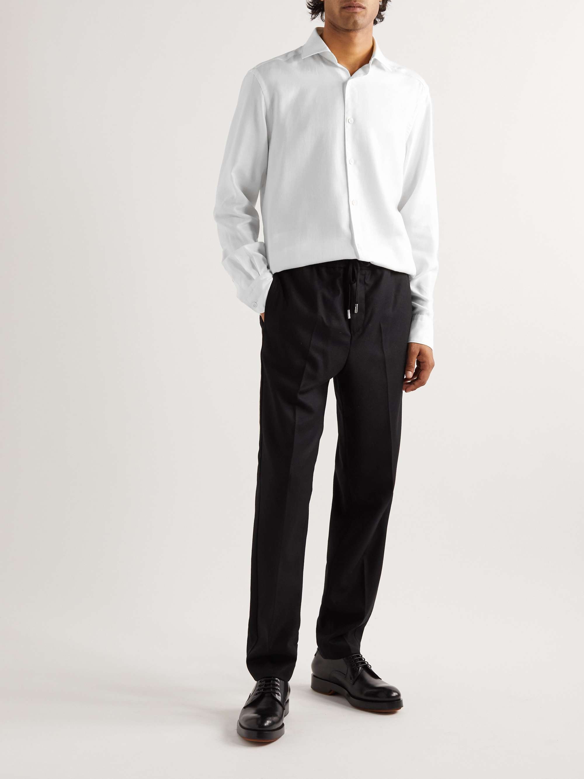 ZEGNA Slim-Fit Cotton and Cashmere-Blend Shirt