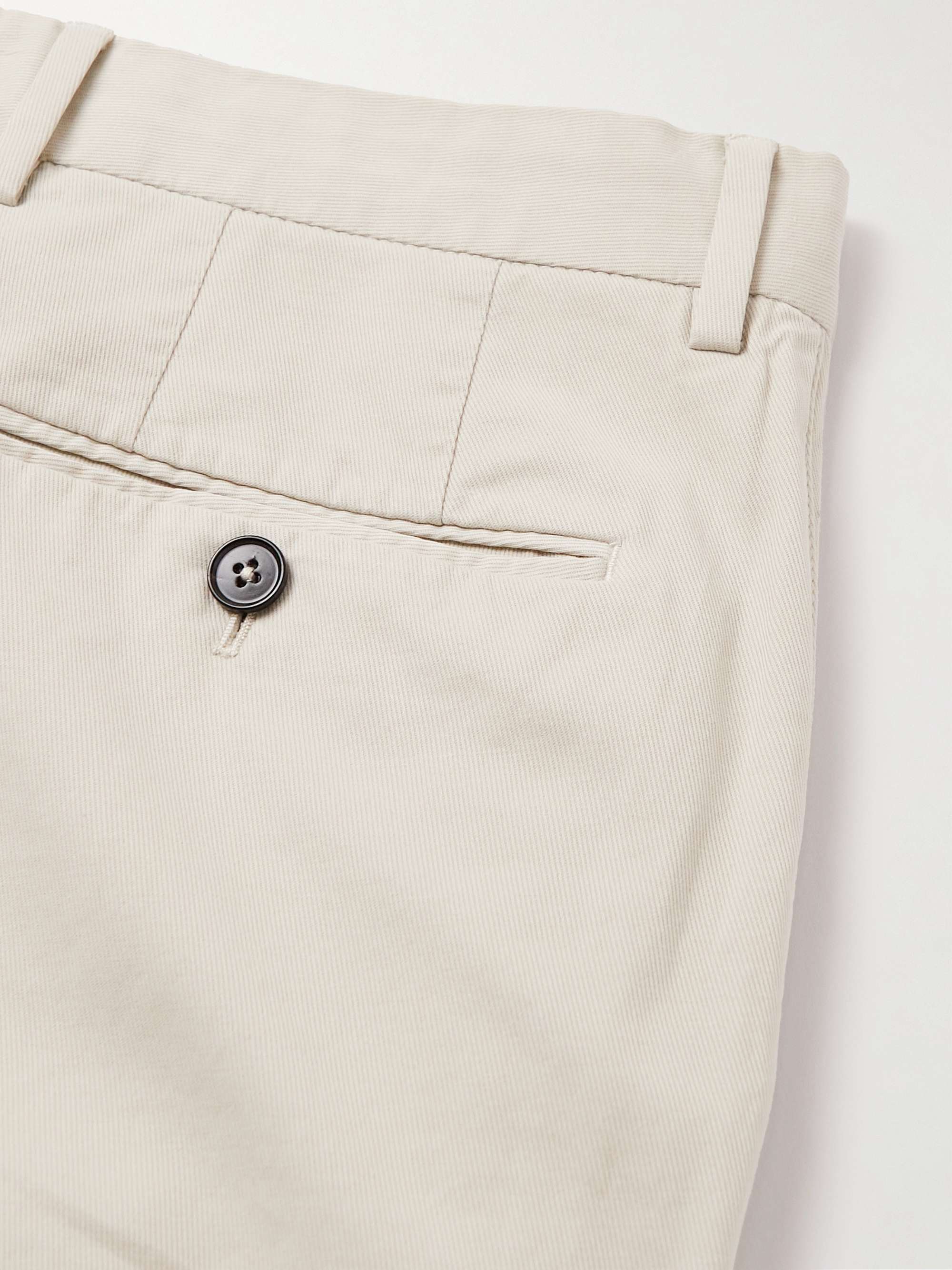 ZEGNA Tapered Cotton-Blend Twill Trousers
