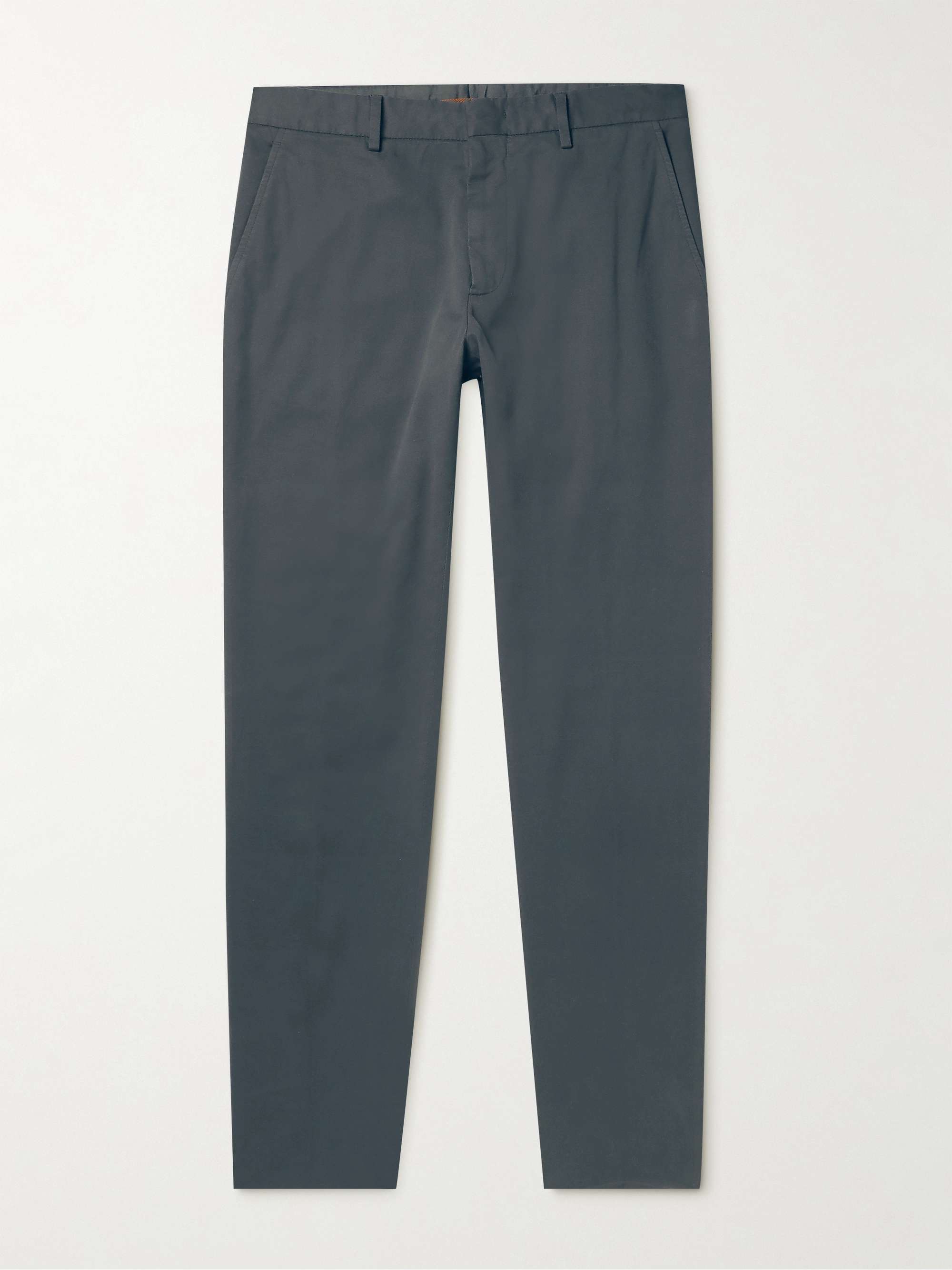 ZEGNA Tapered Stretch-Cotton Trousers