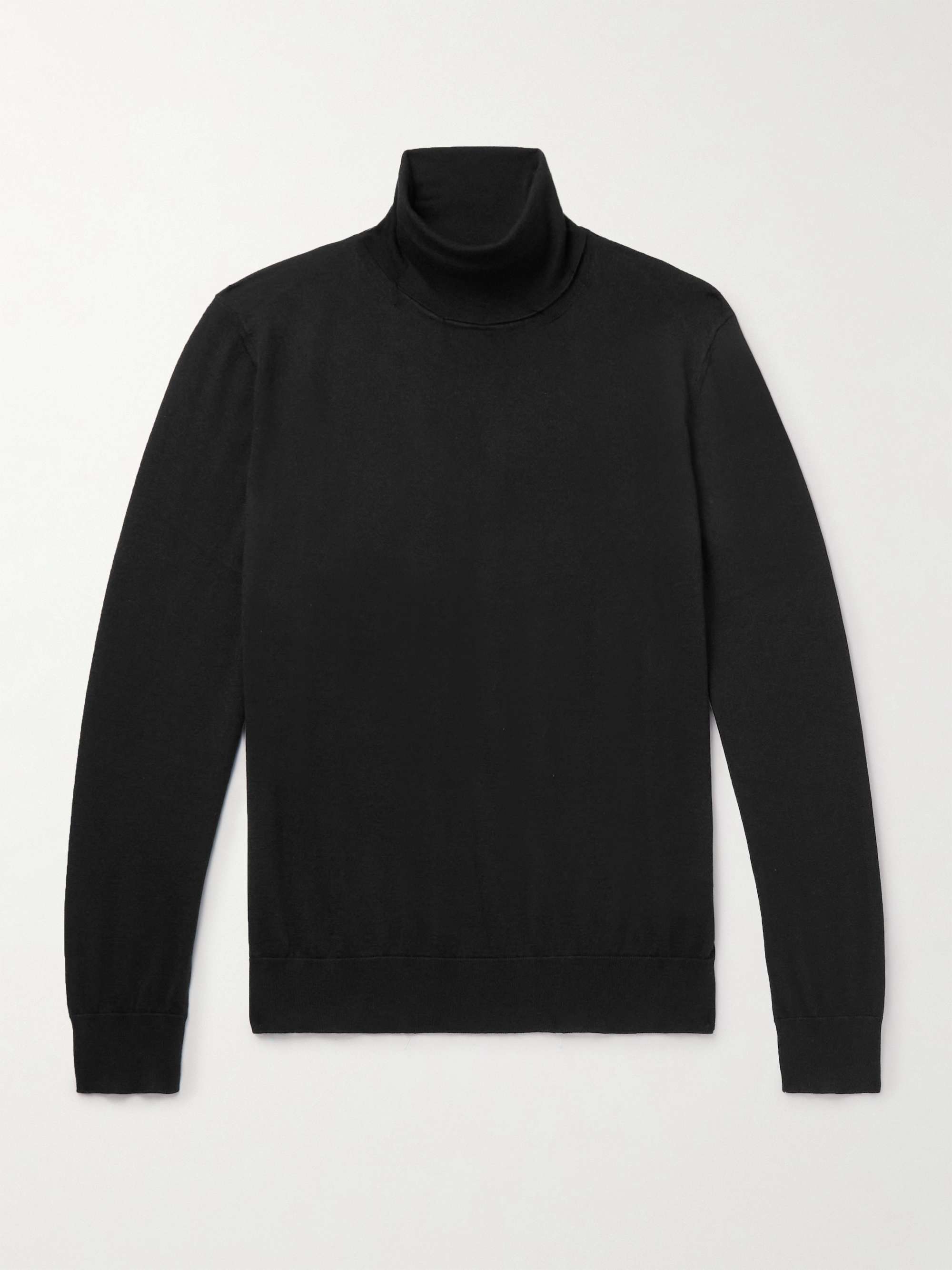 ZEGNA Cashmere and Silk-Blend Turtleneck Sweater