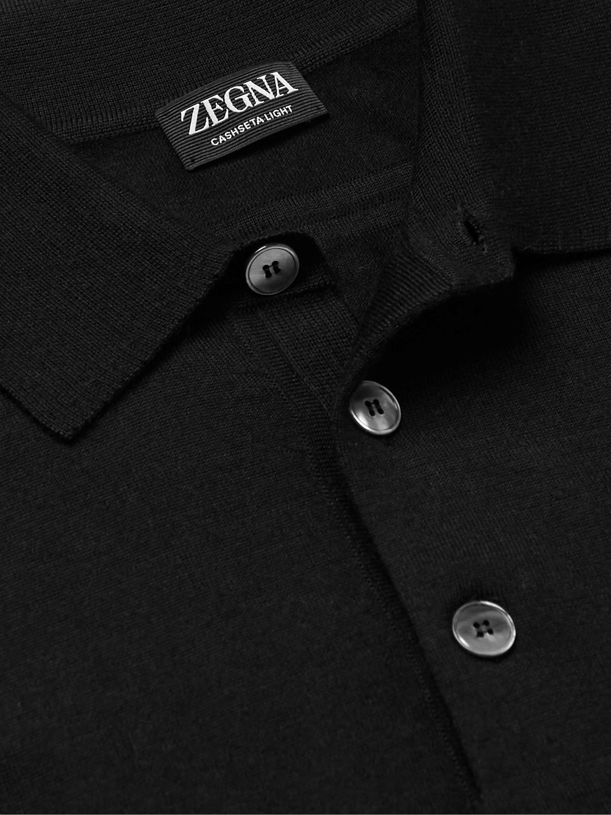 ZEGNA Cashmere and Silk-Blend Polo Shirt