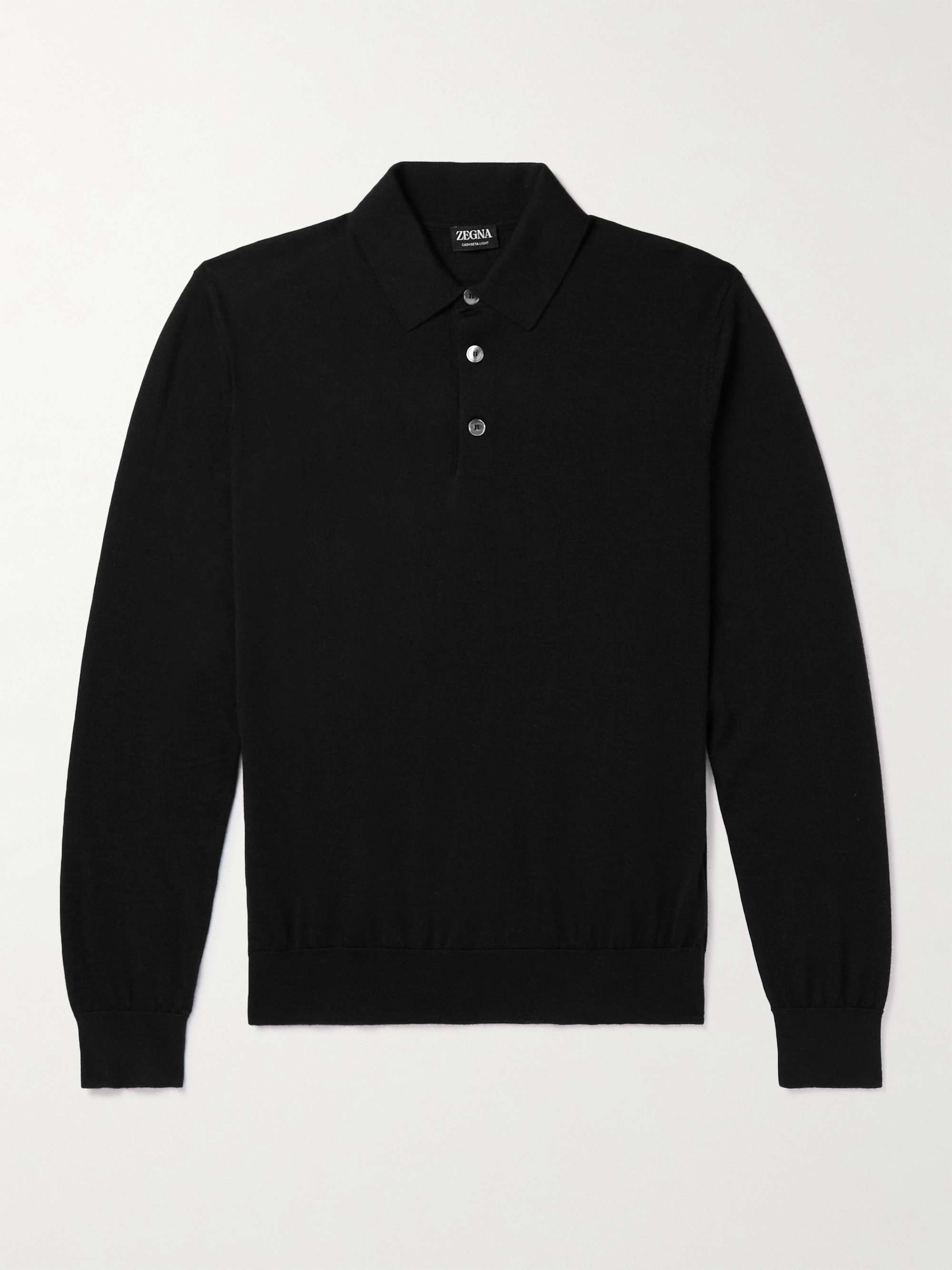 ZEGNA Cashmere and Silk-Blend Polo Shirt