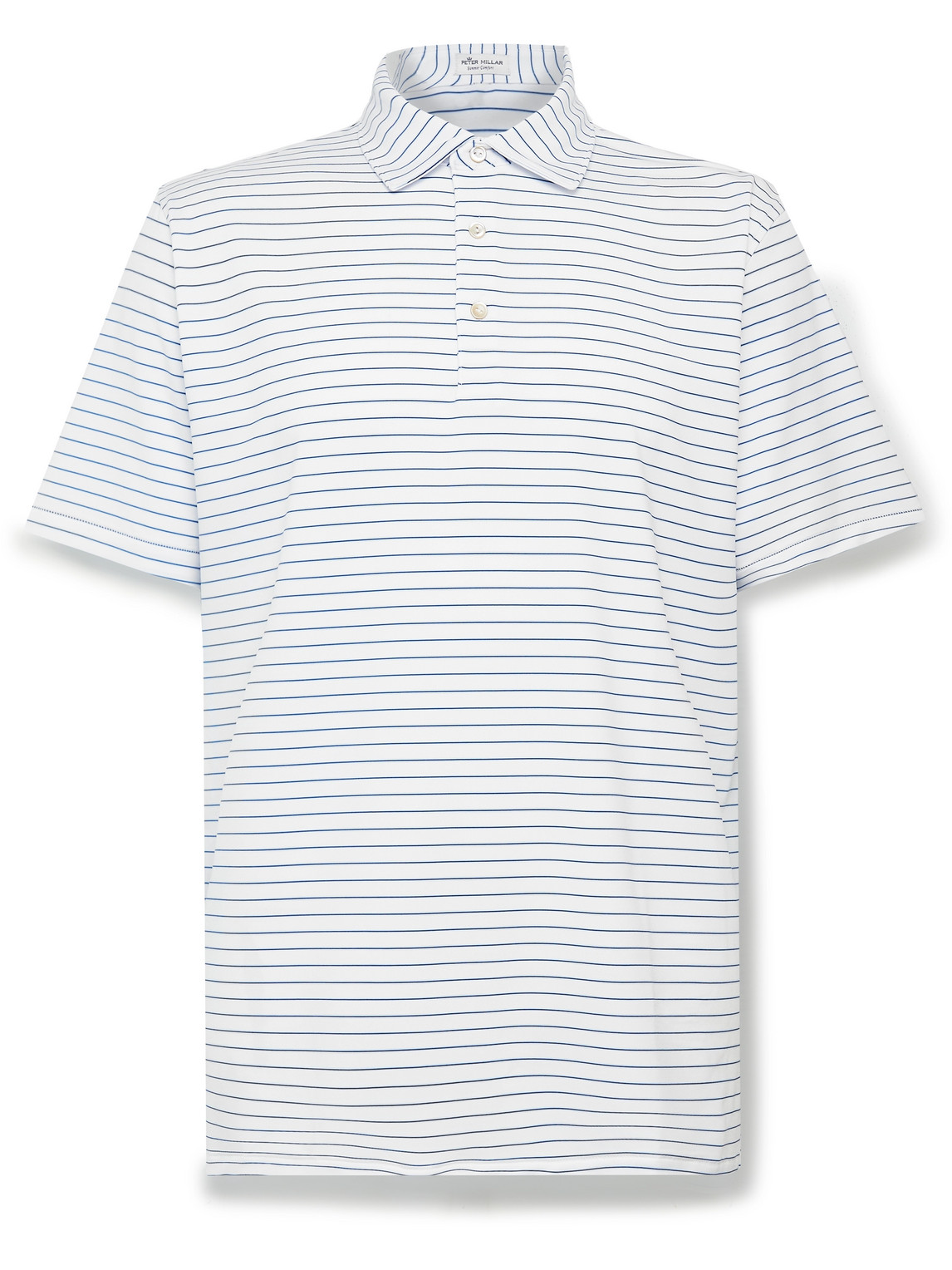 Peter Millar Drum Striped Tech-Jersey Golf Polo Shirt