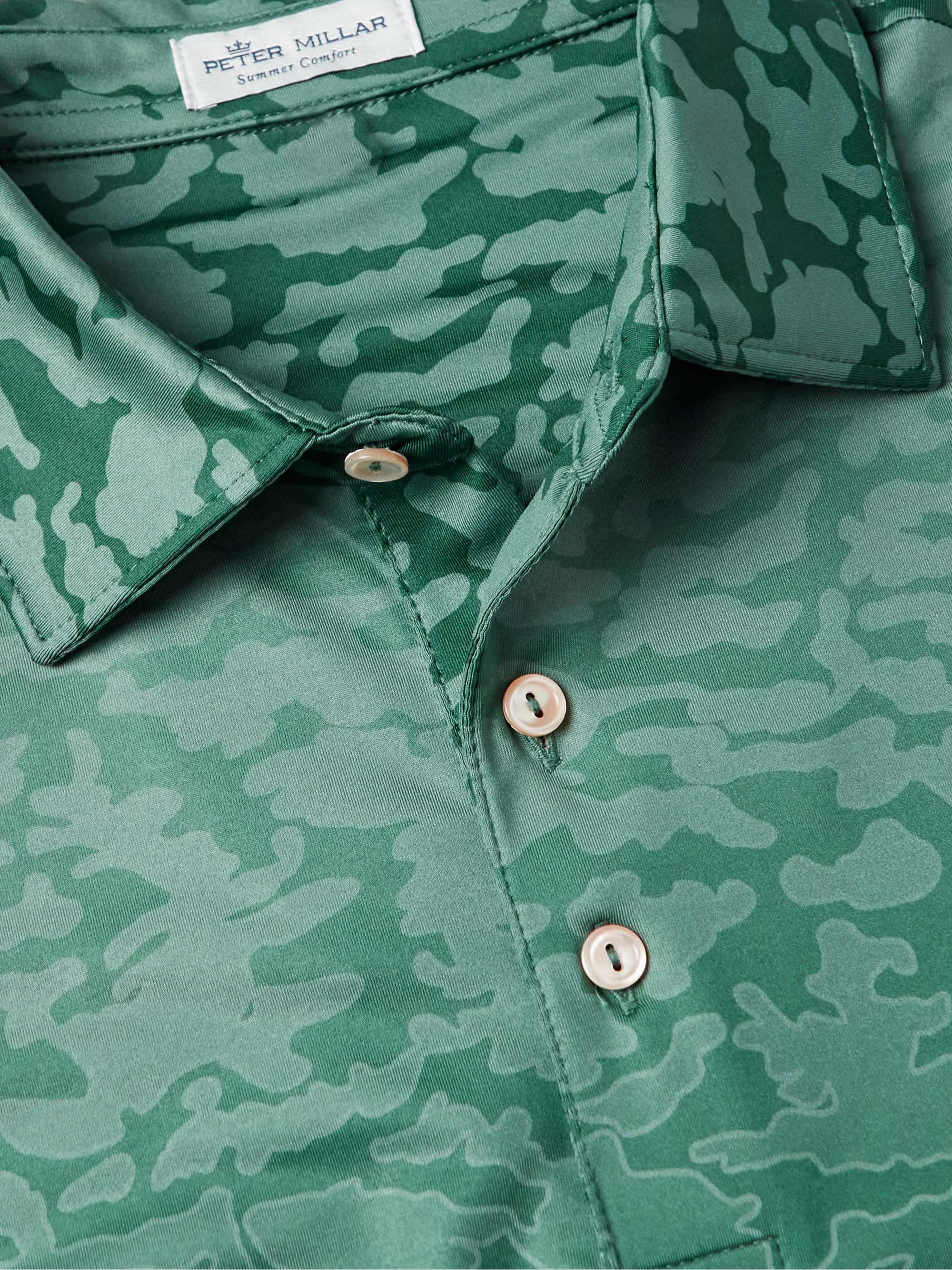 PETER MILLAR Sail Camouflage-Print Stretch-Jersey Golf Polo Shirt