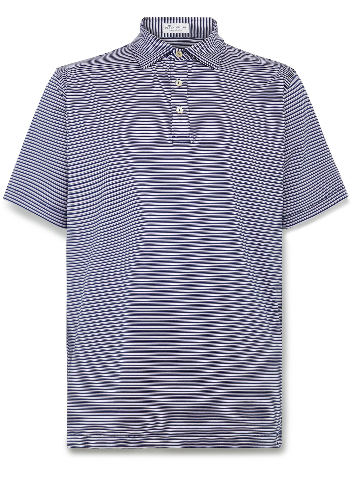 Peter Millar Reserve Striped Tech-Jersey Golf Polo Shirt