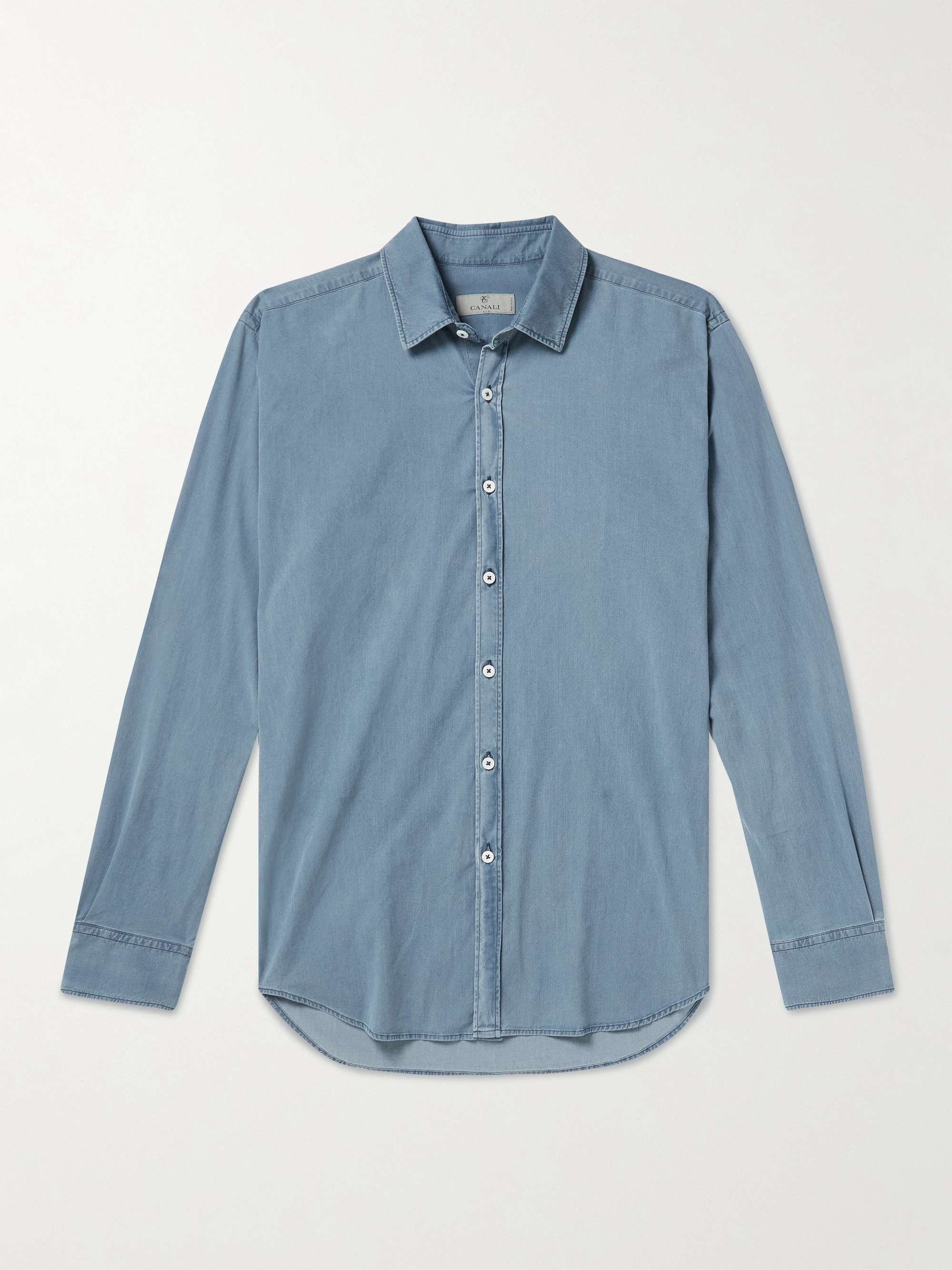 CANALI Cotton-Blend Chambray Shirt