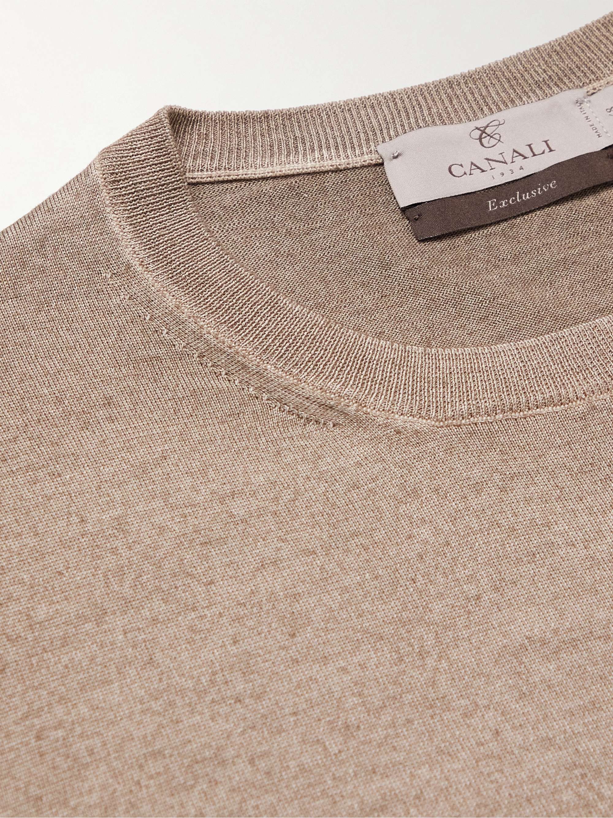 CANALI Slim-Fit Wool and Silk-Blend Sweater