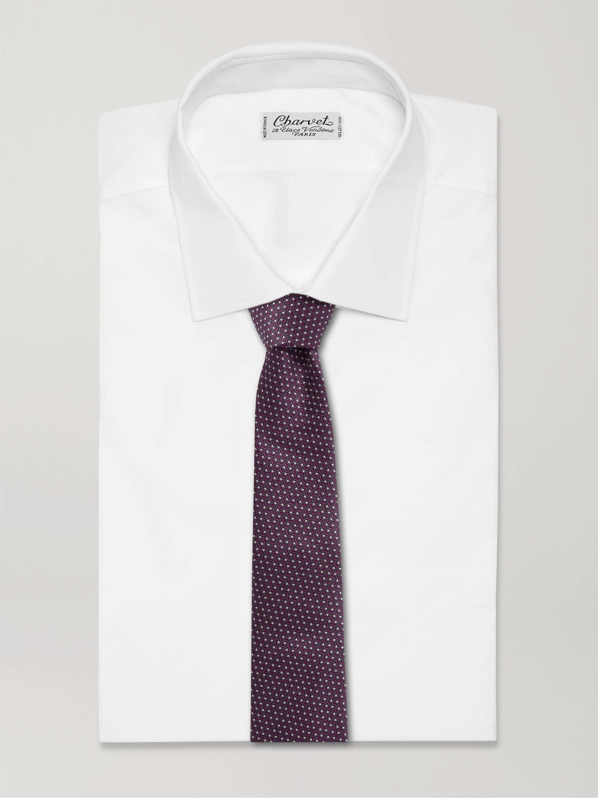 CANALI 8cm Silk-Jacquard Tie