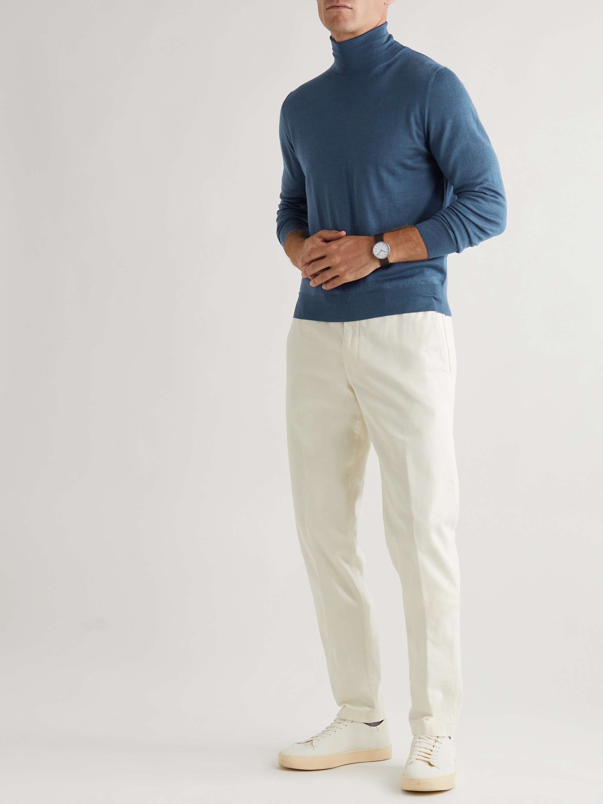 CANALI Cashmere, Wool and Silk-Blend Rollneck Sweater