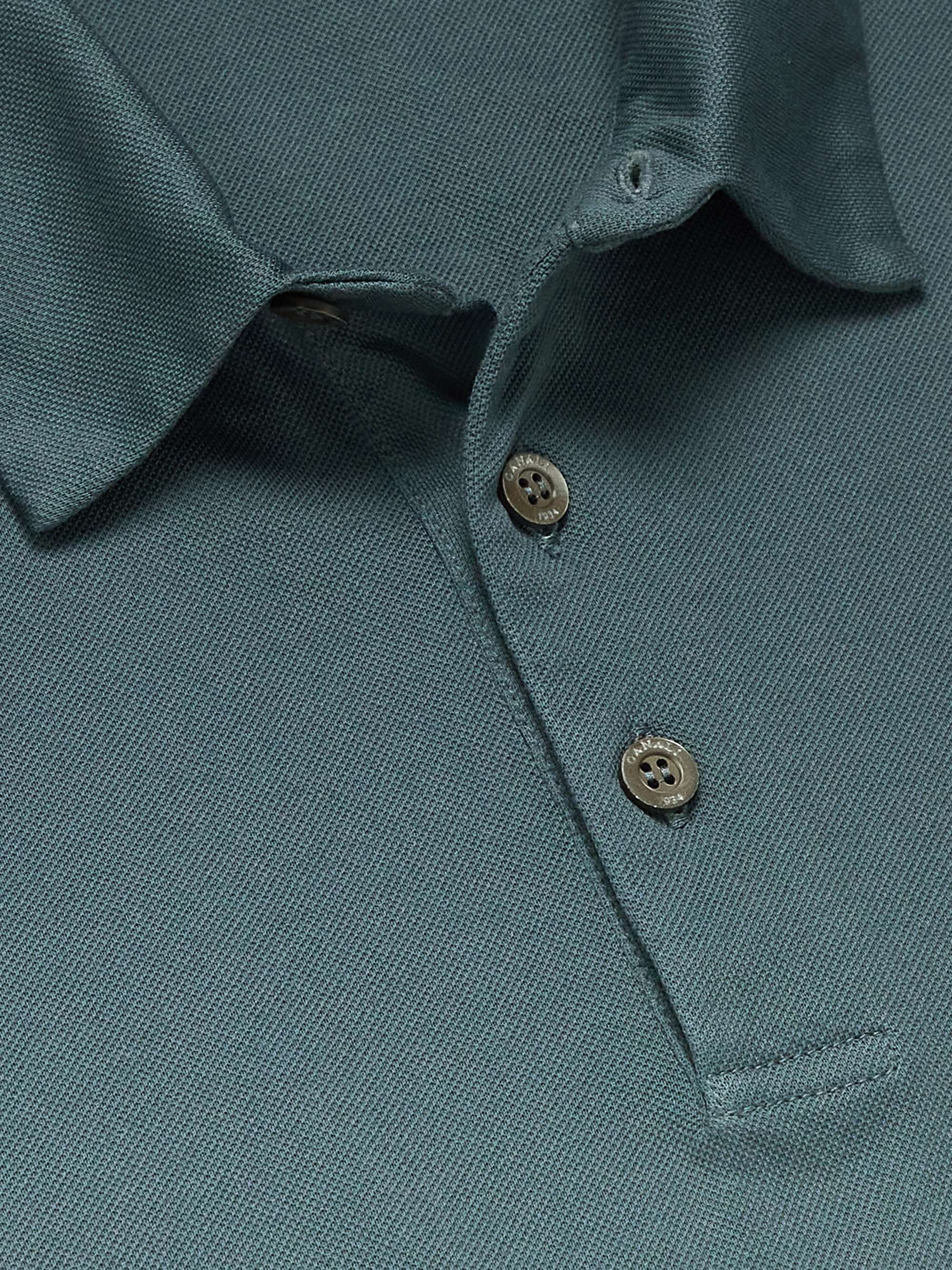 CANALI Cotton-Piqué Polo Shirt