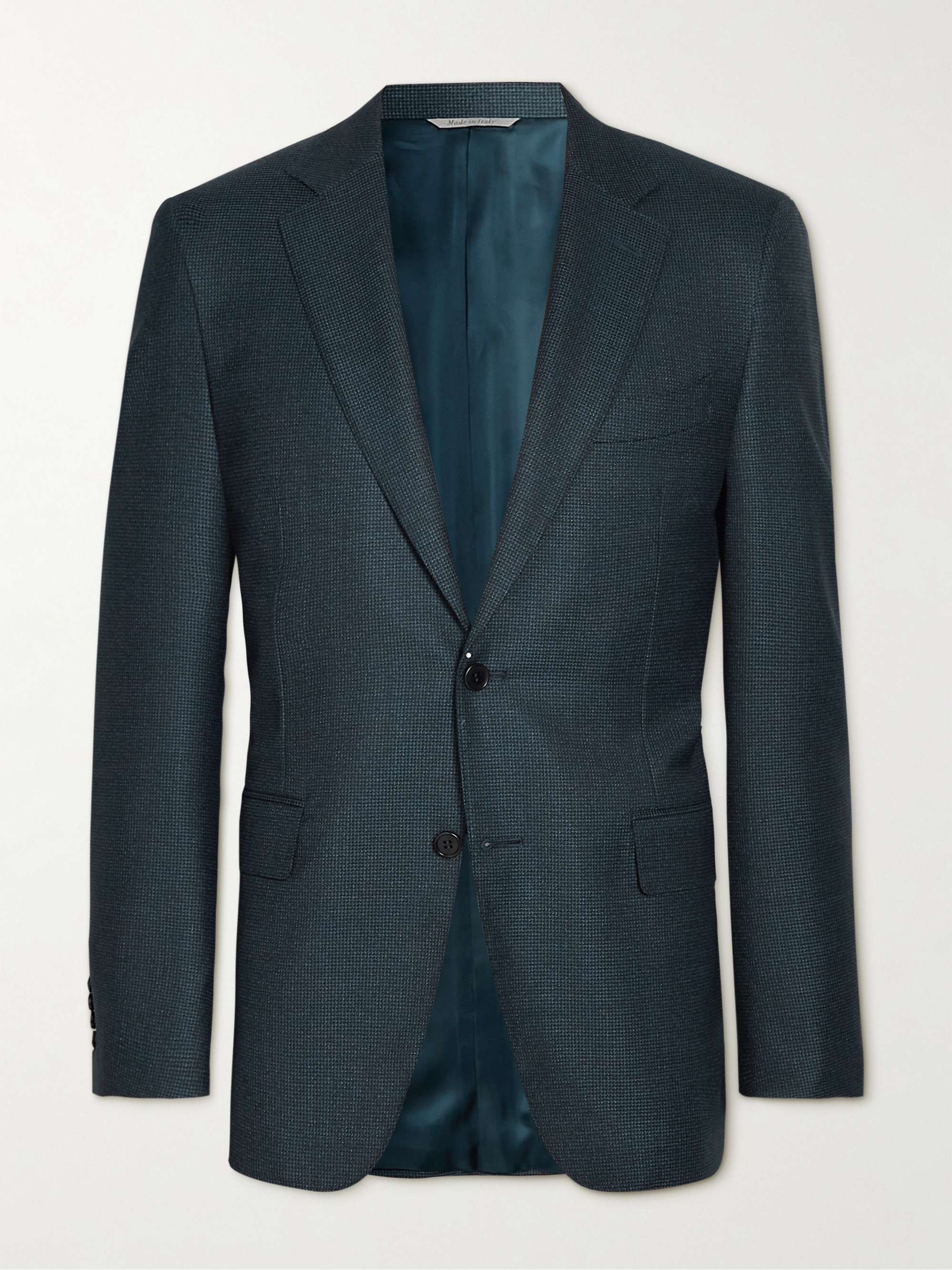 CANALI Houndstooth Wool Suit Jacket