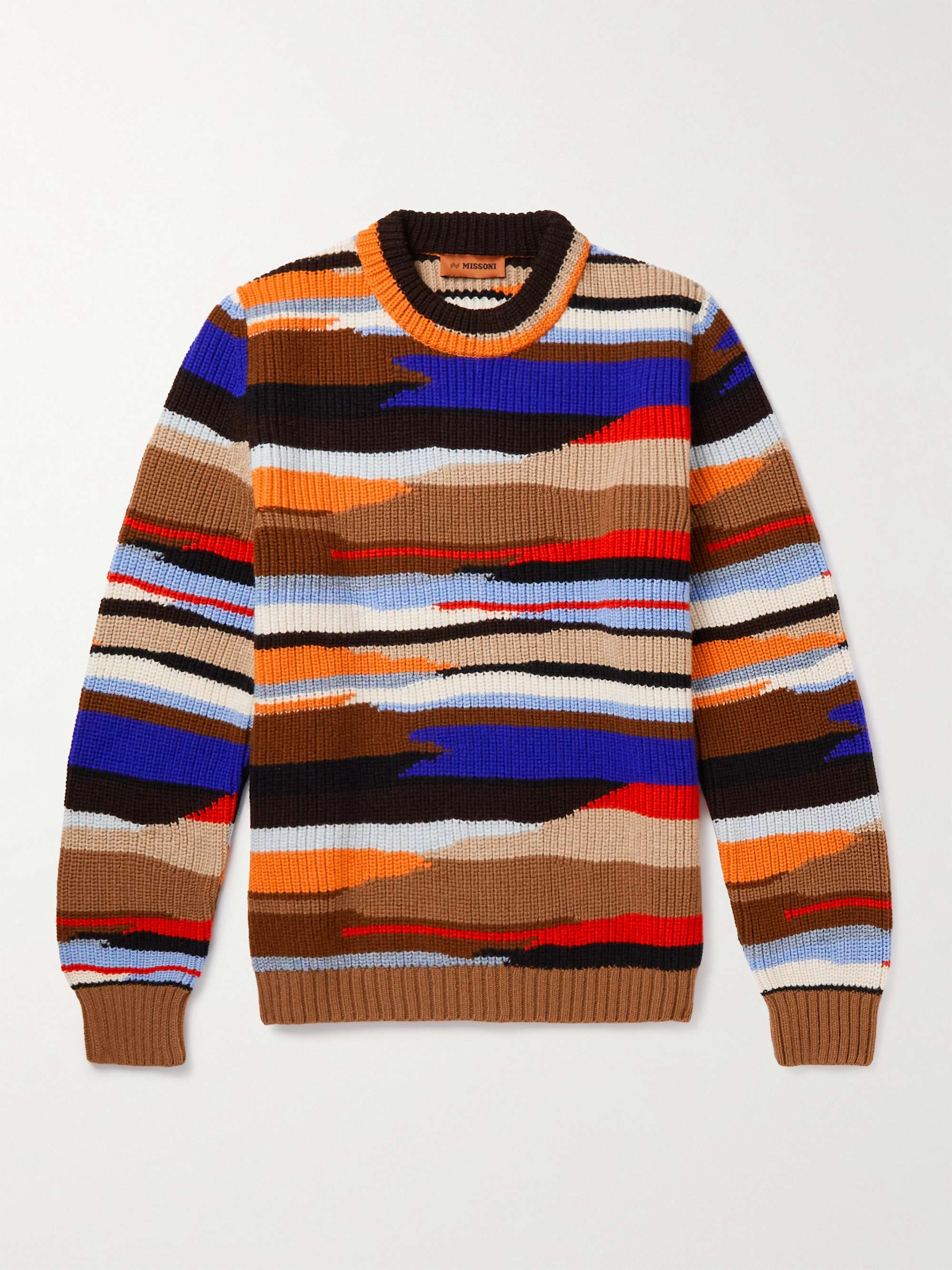 MISSONI Striped Intarsia Wool Sweater
