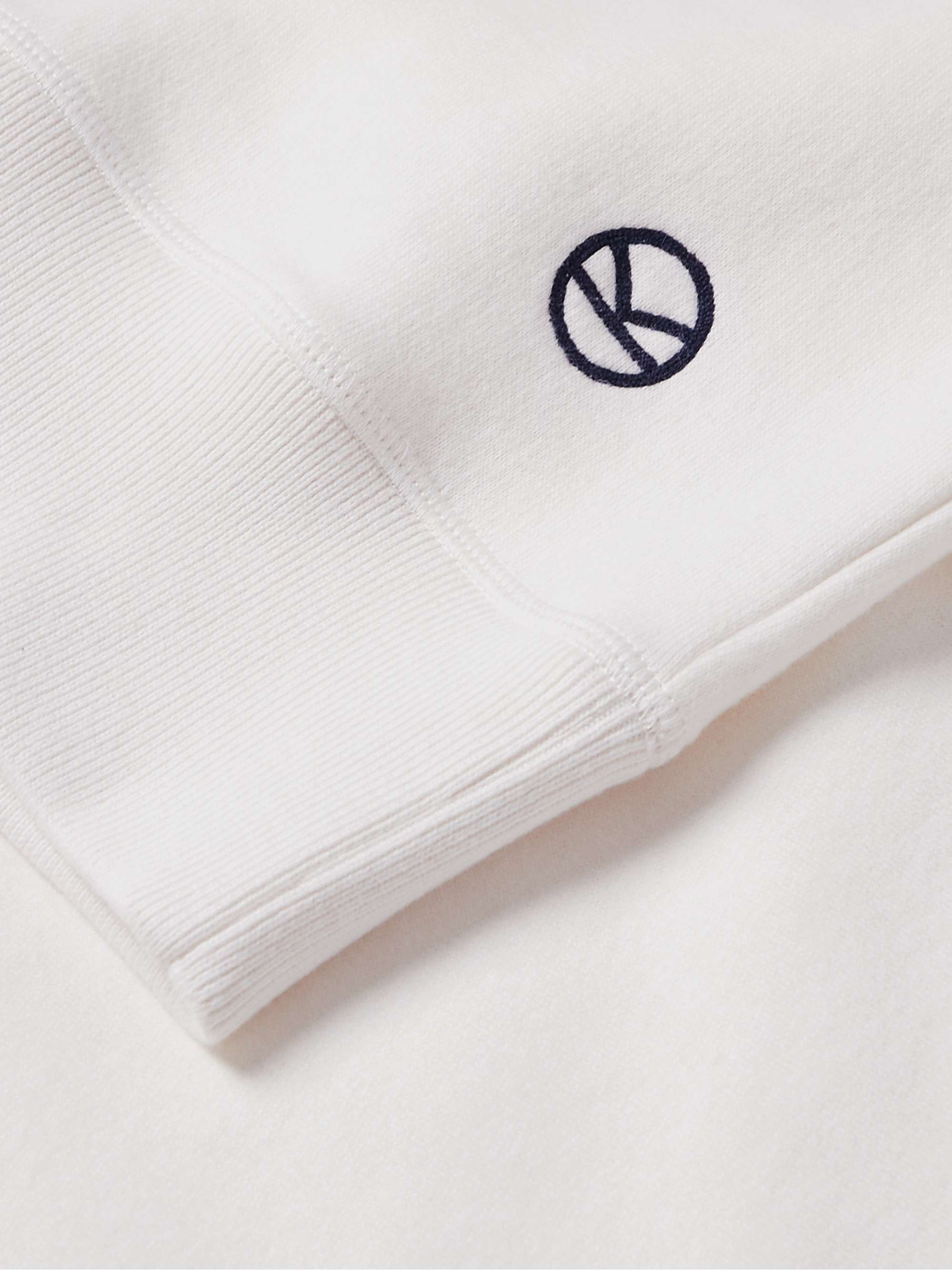 KINGSMAN Logo-Embroidered Cotton and Cashmere-Blend Jersey Sweatshirt