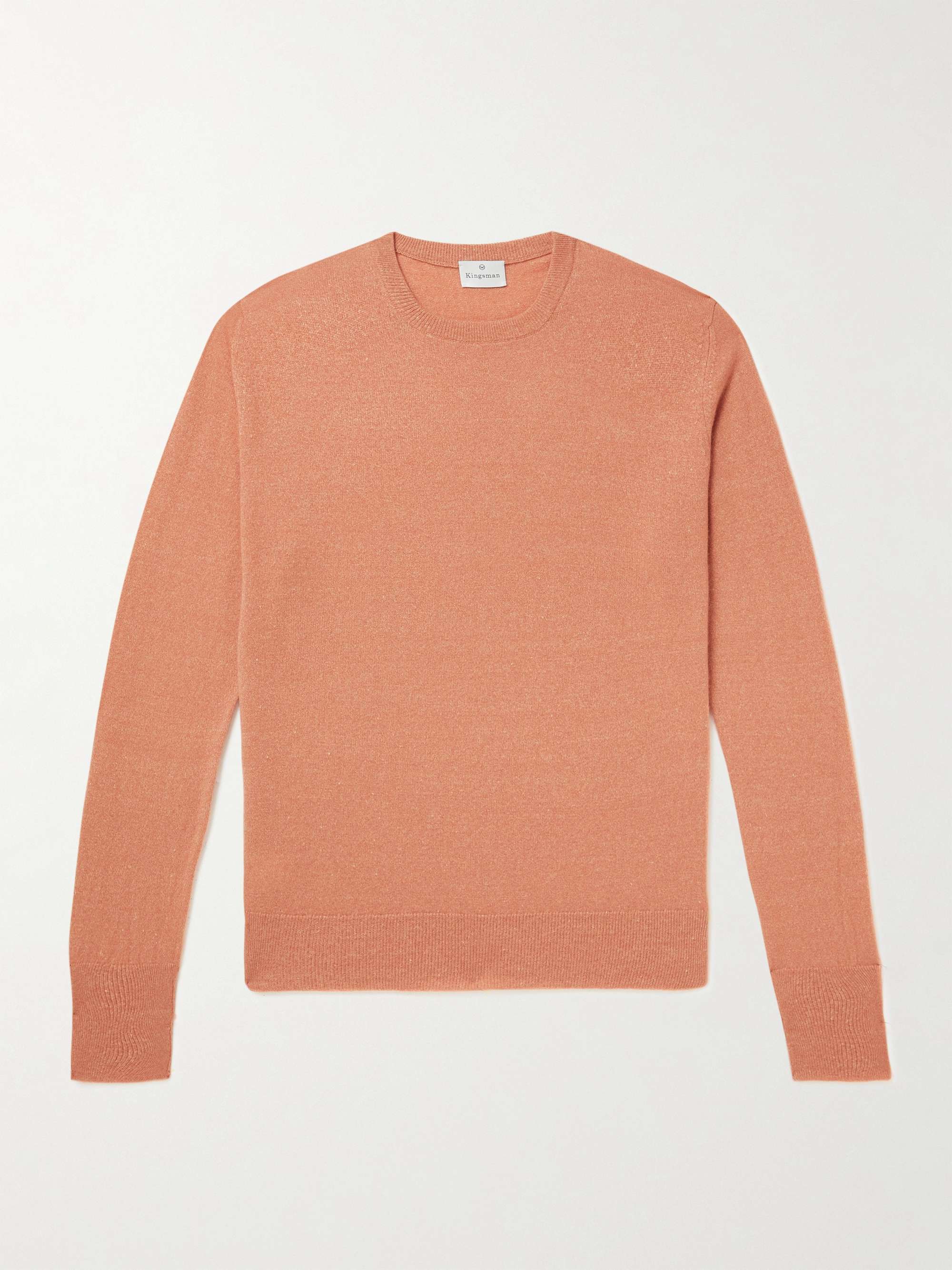 KINGSMAN Striped Cotton and Cashmere-Blend Jersey Sweatshirt