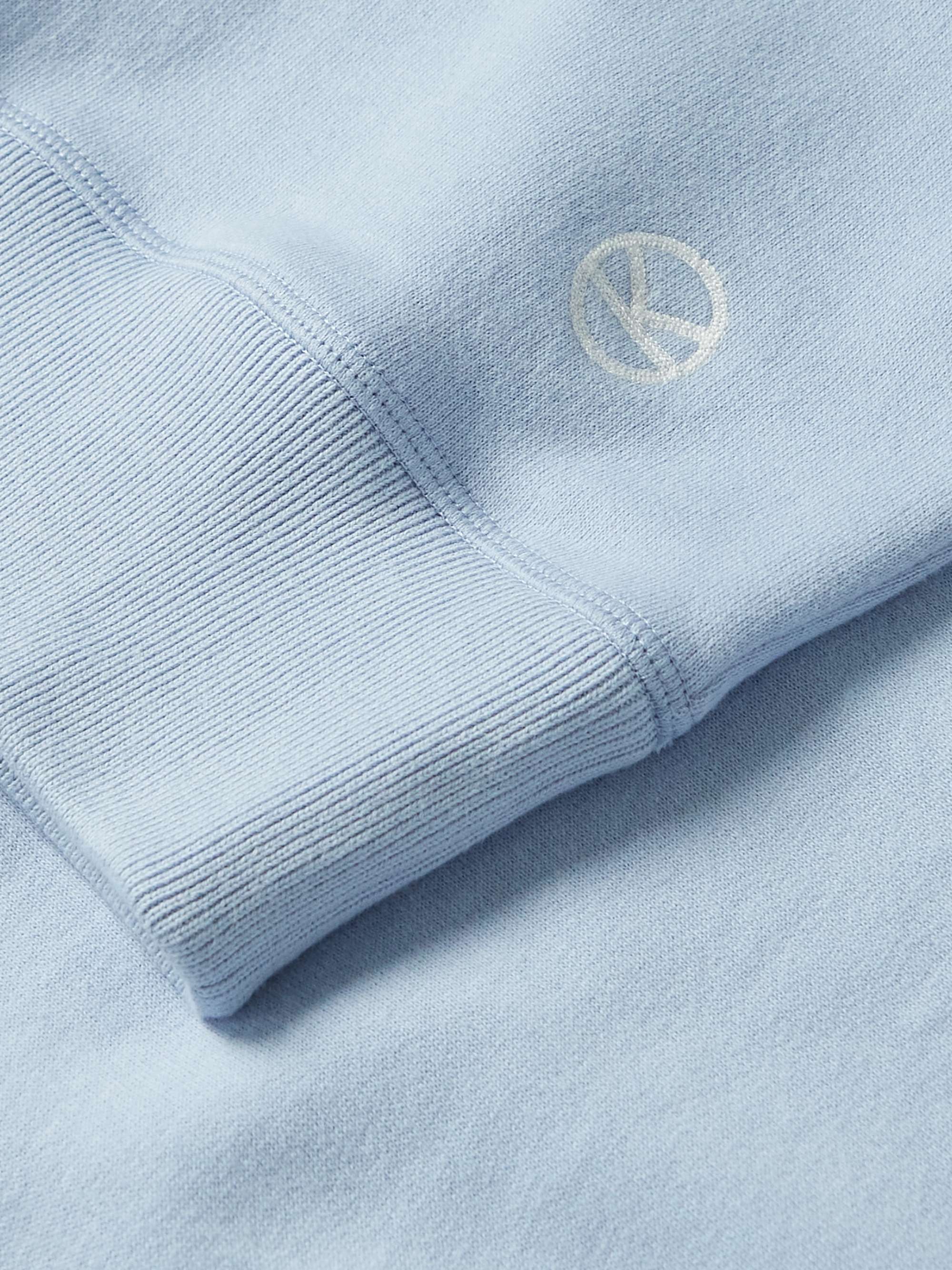 KINGSMAN Logo-Embroidered Cotton and Cashmere-Blend Jersey Sweatshirt
