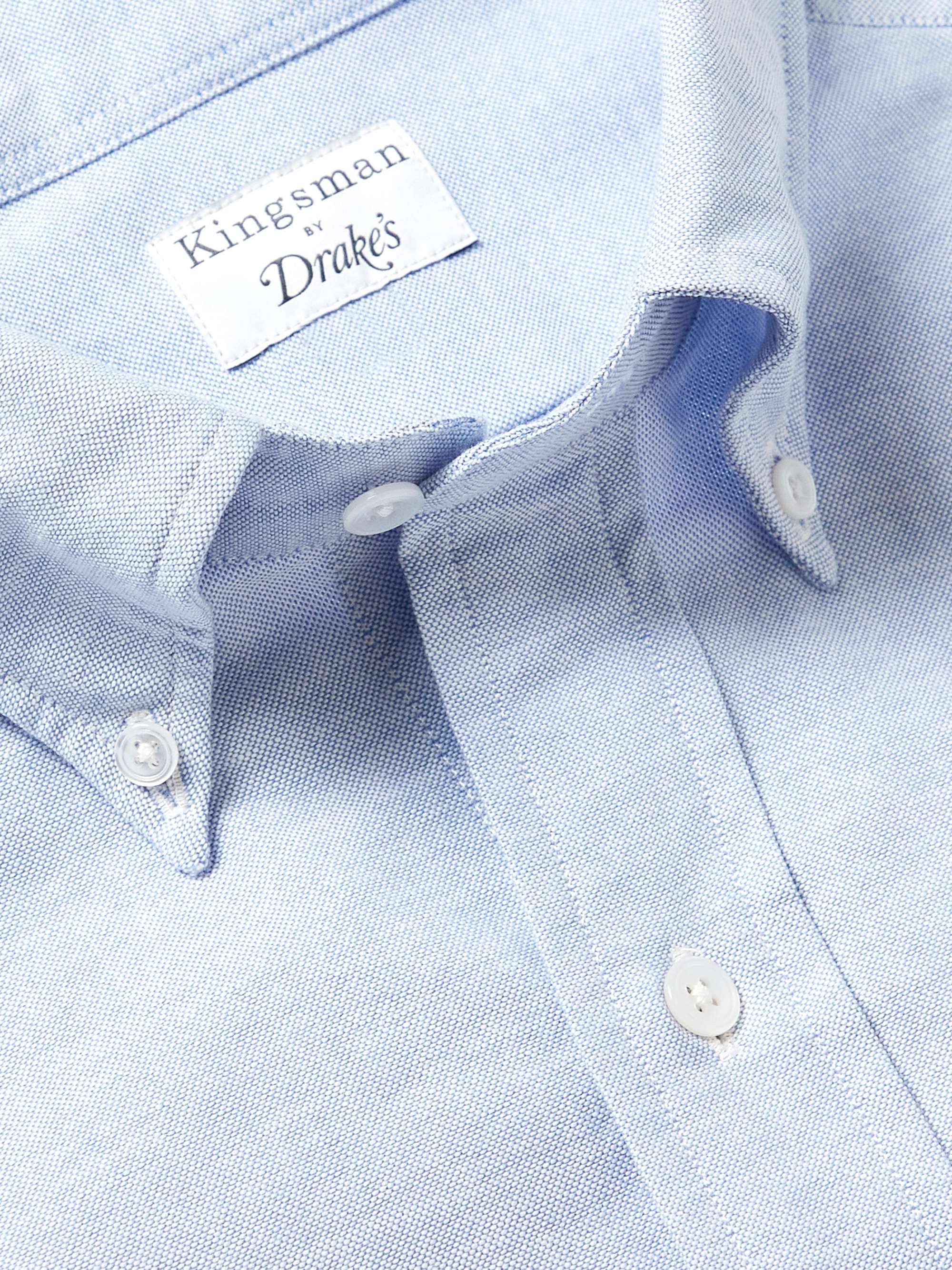 KINGSMAN + Drake's Button-Down Collar Cotton Oxford Shirt