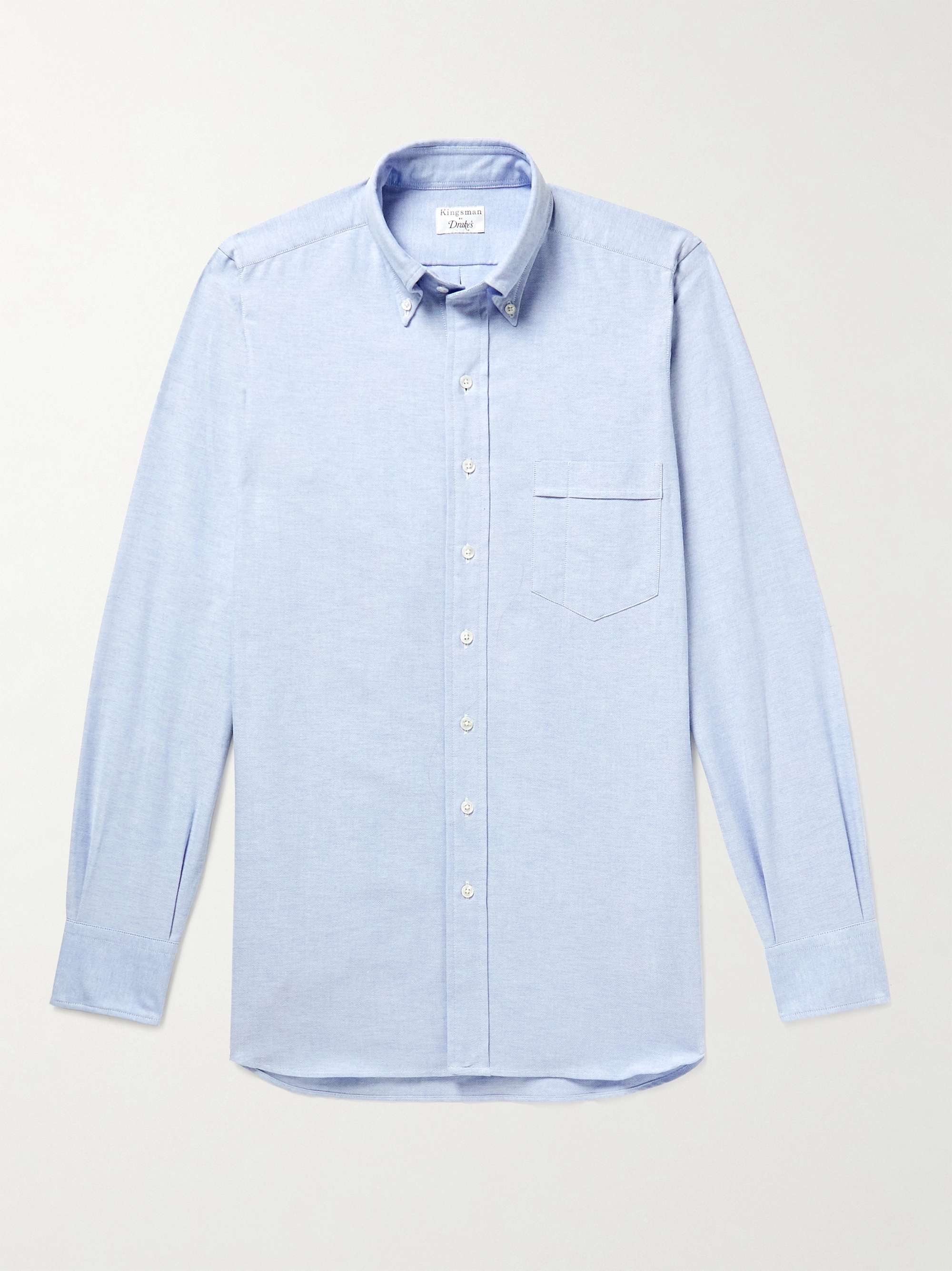 KINGSMAN + Drake's Button-Down Collar Cotton Oxford Shirt
